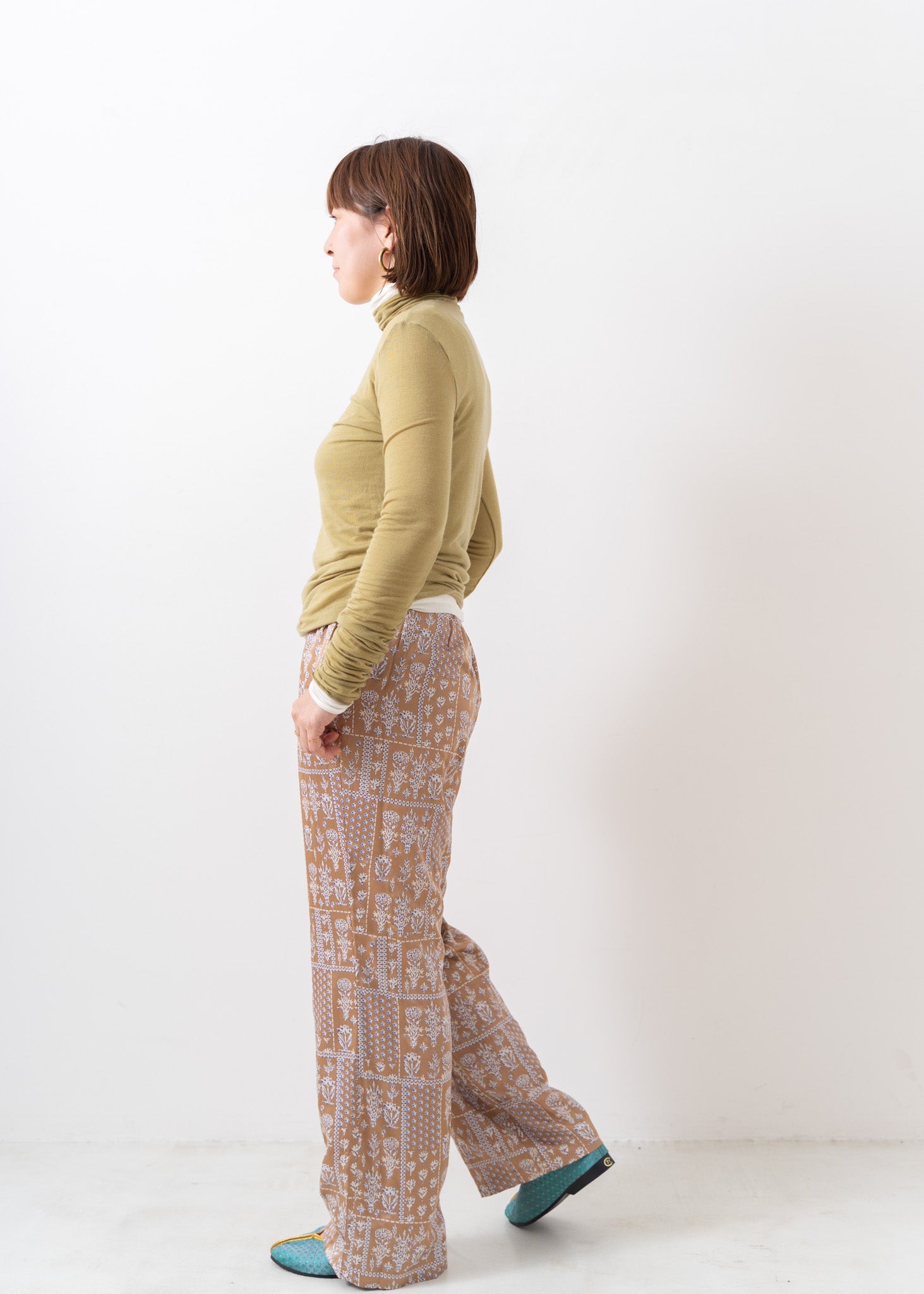 Modal Satin Patch Work Print Pants | Pasand by ne Quittez pas