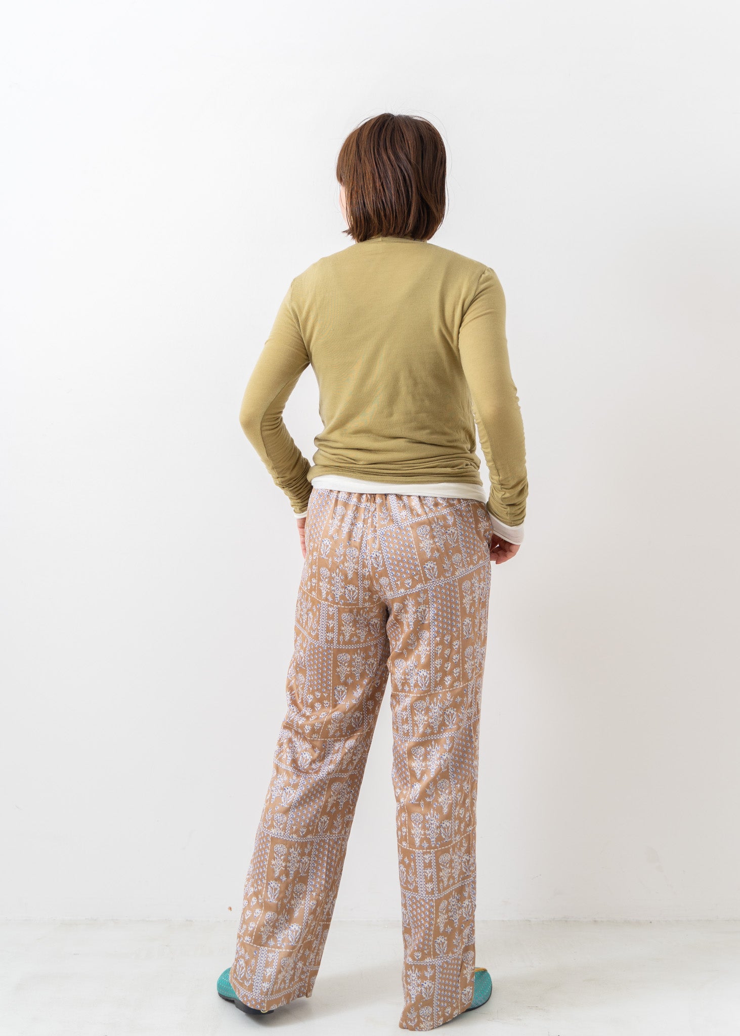 Modal Satin Patch Work Print Pants | Pasand by ne Quittez pas
