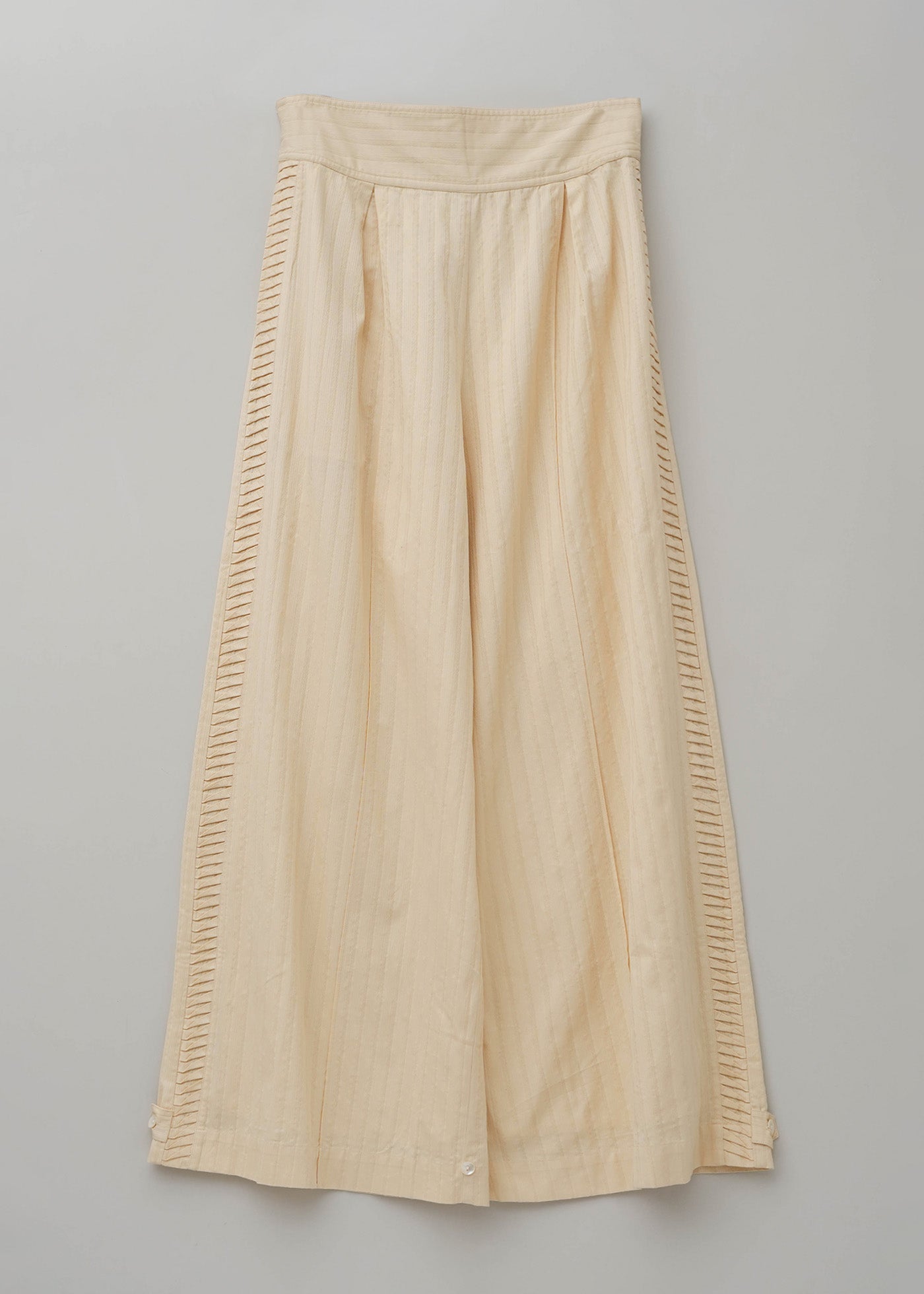 【3/19 10時発売】Poplin Side Wave Tuck Pants