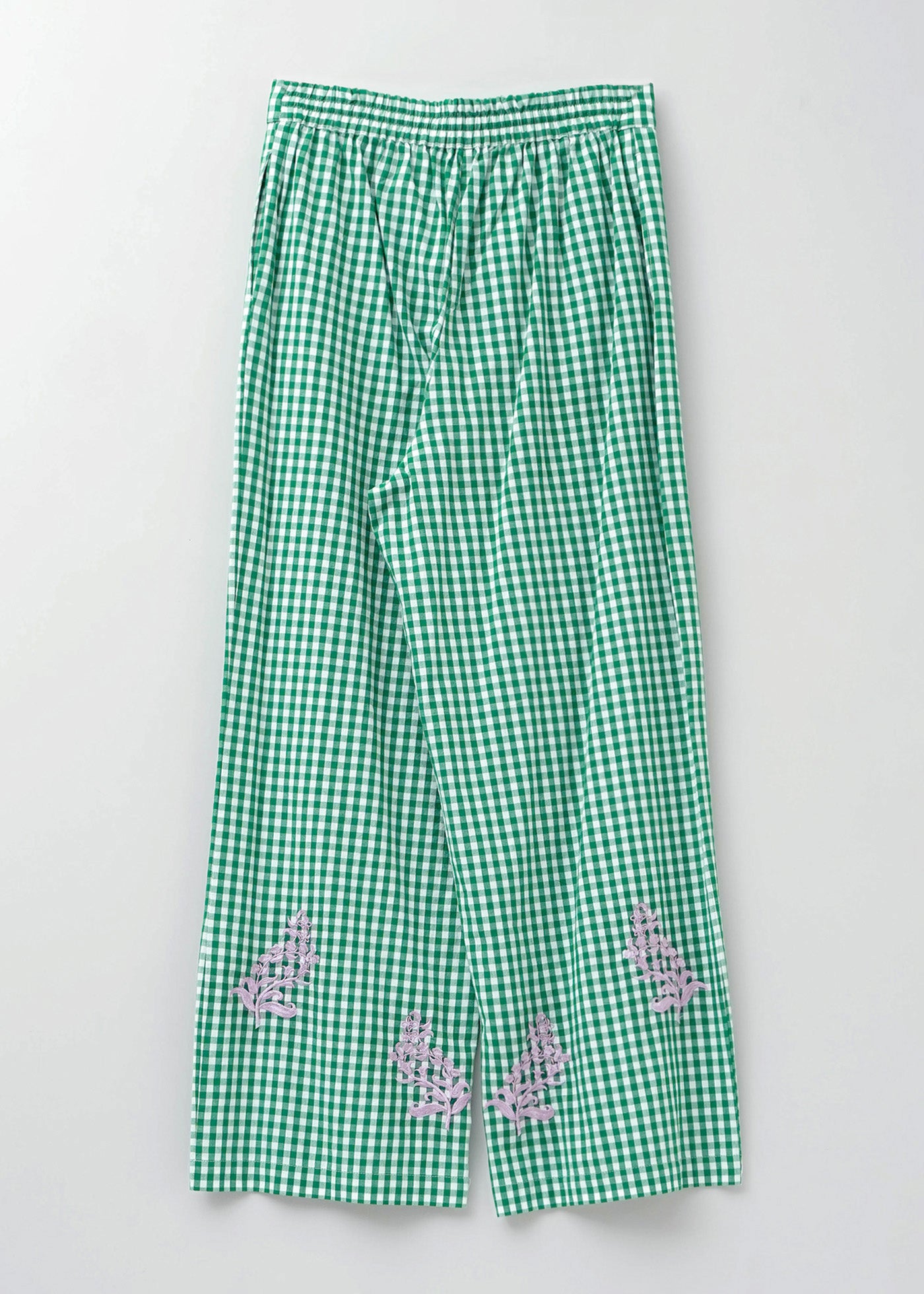 Cotton Poplin Mimosa Embroidery Pants