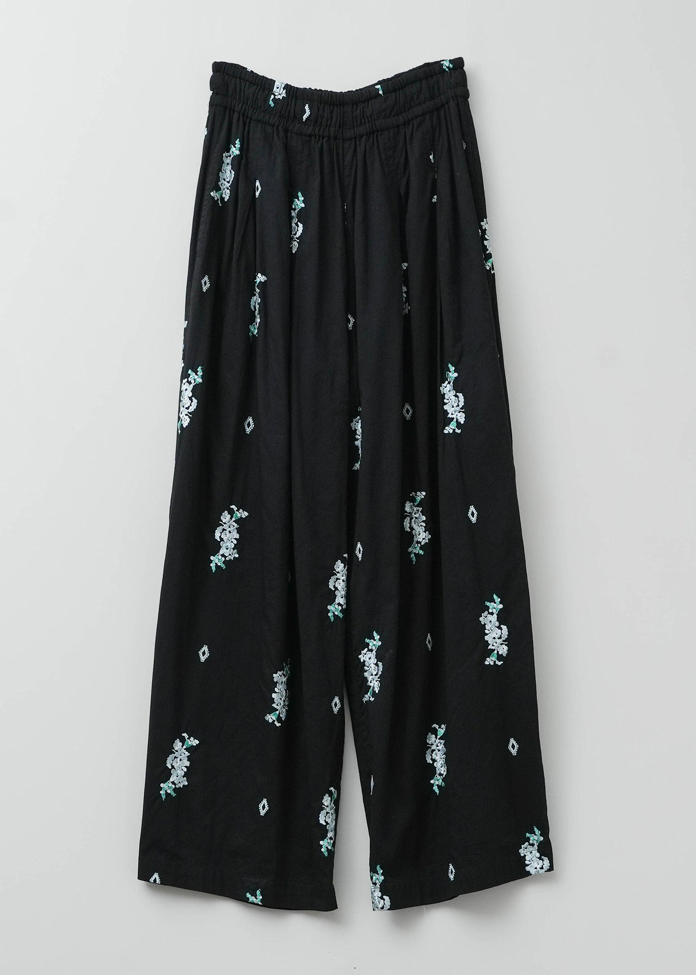 Cotton Voile Jasmine Embroidery Gather Pants | Pasand by ne