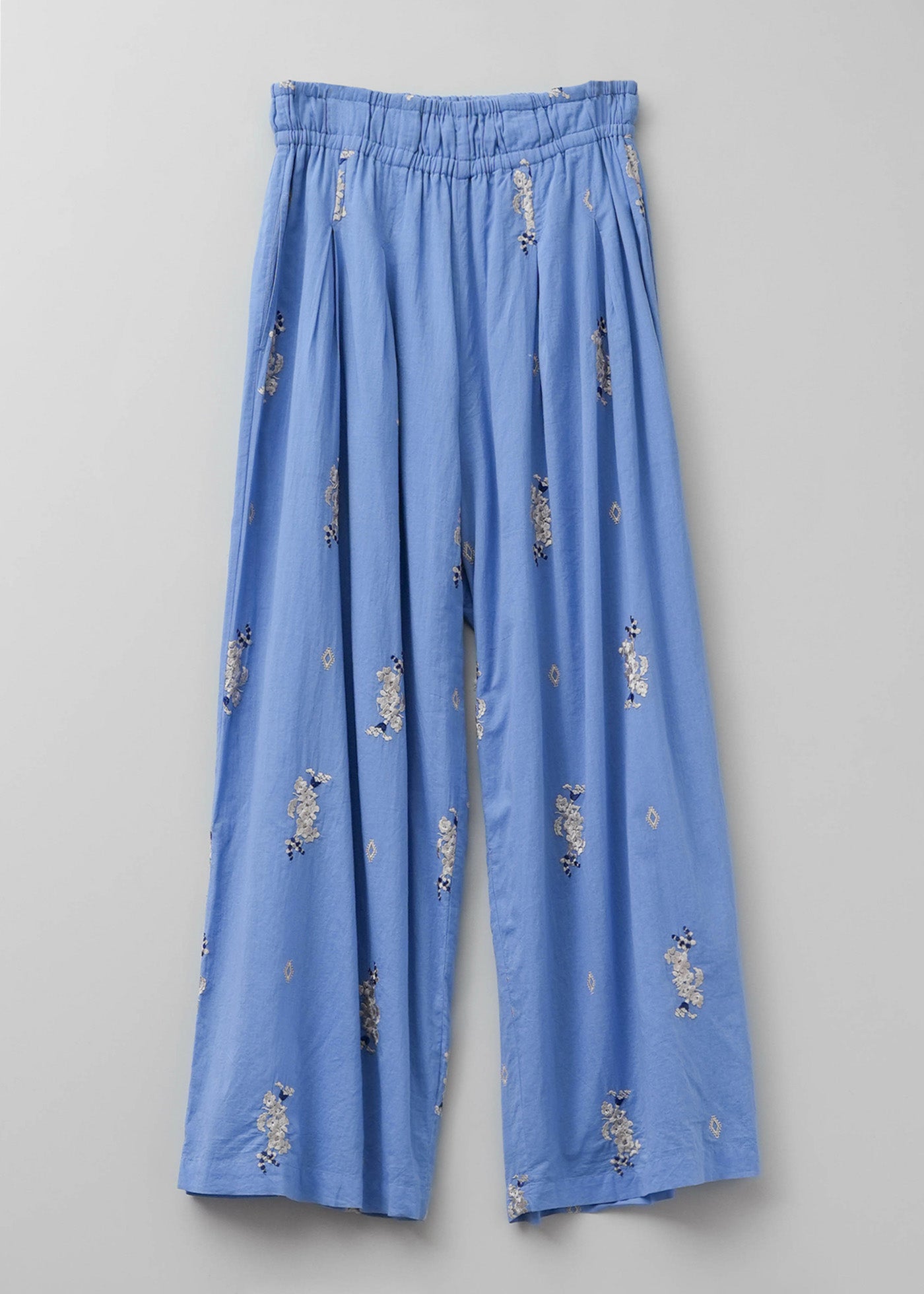 【4月中旬お届け予定】Cotton Voile Jasmine Embroidery Gather Pants