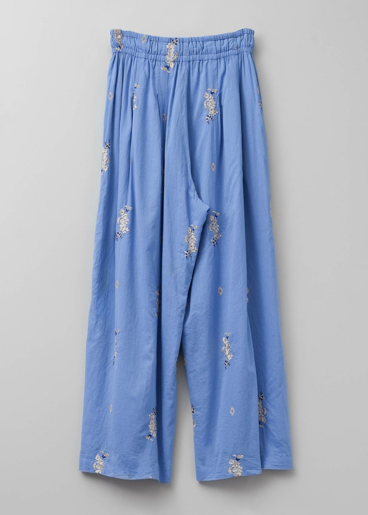 【4月中旬お届け予定】Cotton Voile Jasmine Embroidery Gather Pants