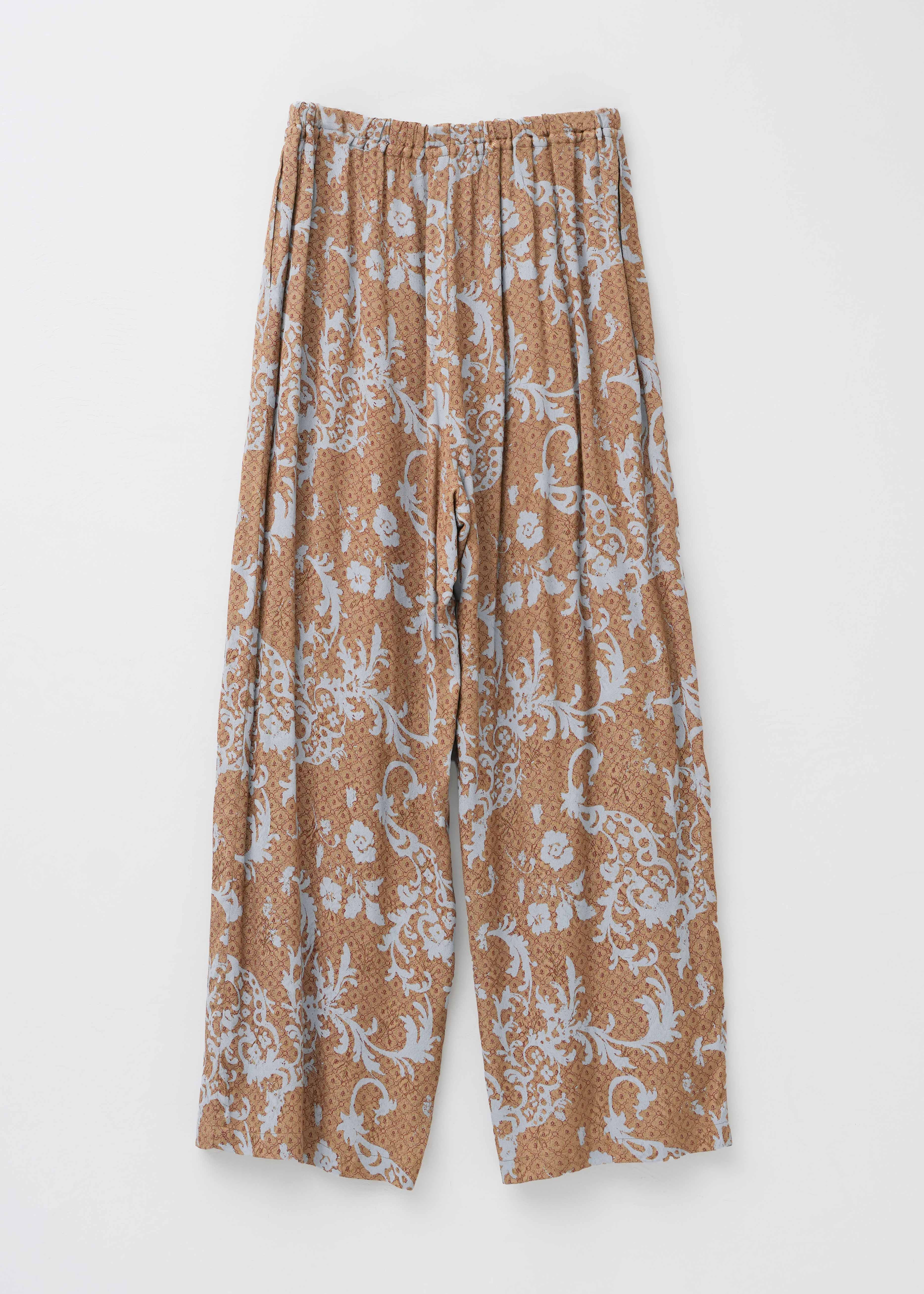 【10月上旬お届け予定】Rayon Jacquard Abstract Paisley Print Pants