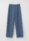 【10月中旬お届け予定】Velvet Flower Argyle Embroidery Pants
