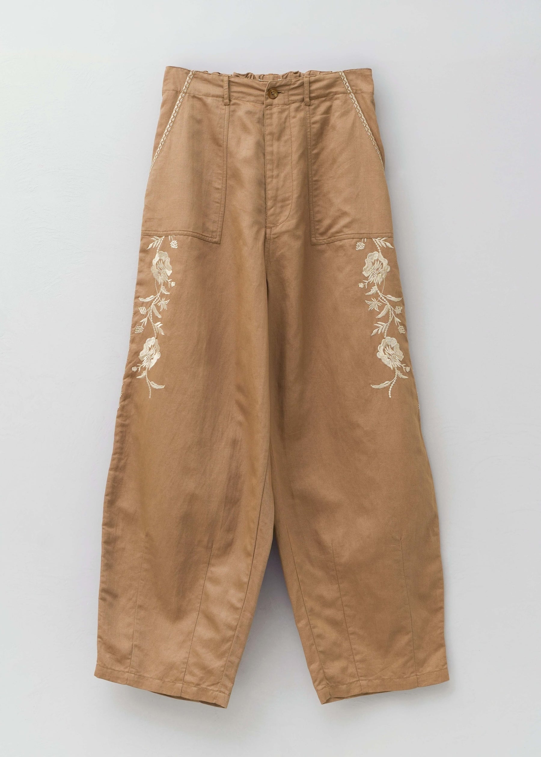 【8/5 10時発売】Cotton Linen Twill Embroidery Pants