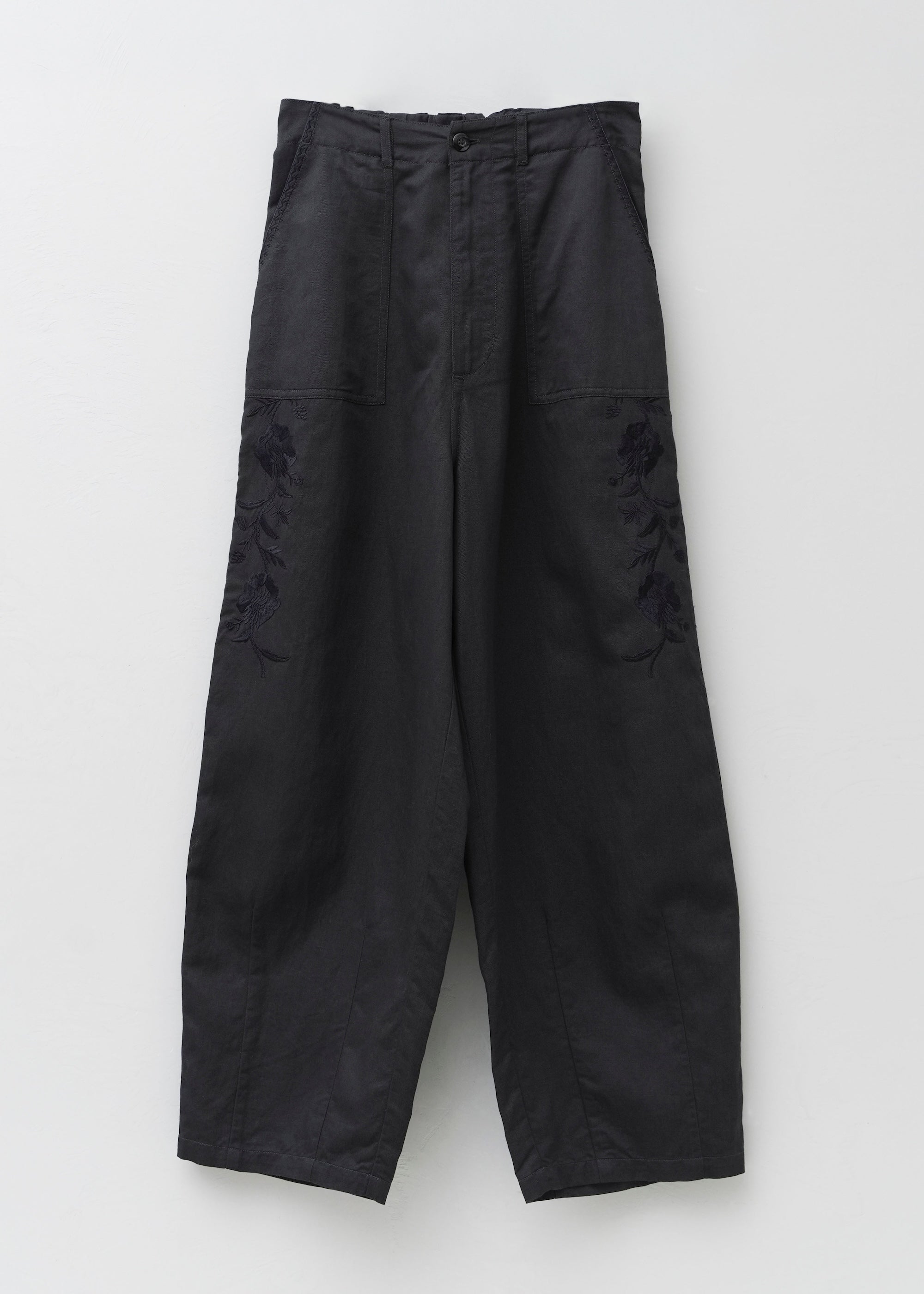 【8/5 10時発売】Cotton Linen Twill Embroidery Pants