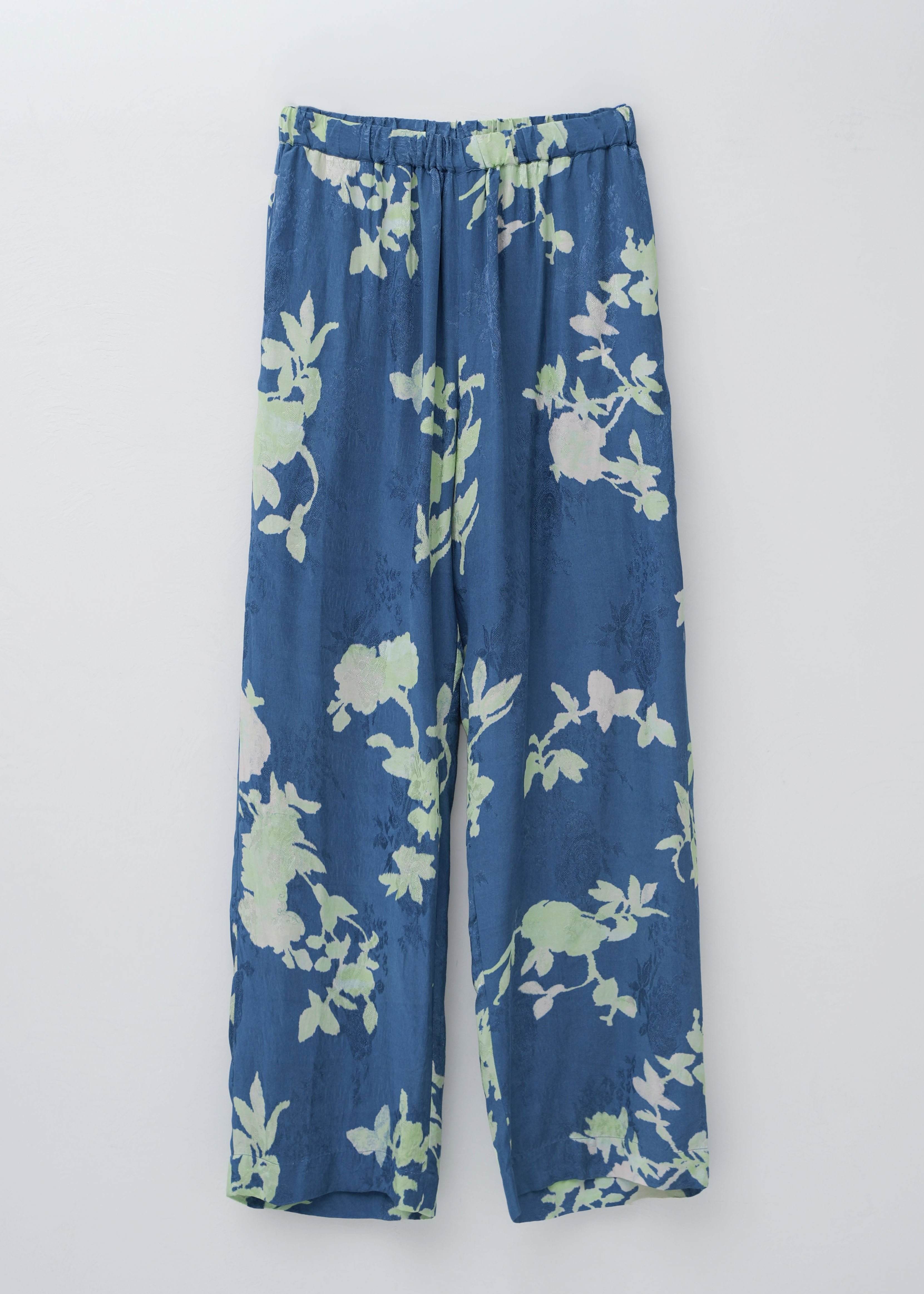 【9月下旬お届け予定】Rayon Jacquard Rose Print Pants