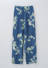 【9月下旬お届け予定】Rayon Jacquard Rose Print Pants