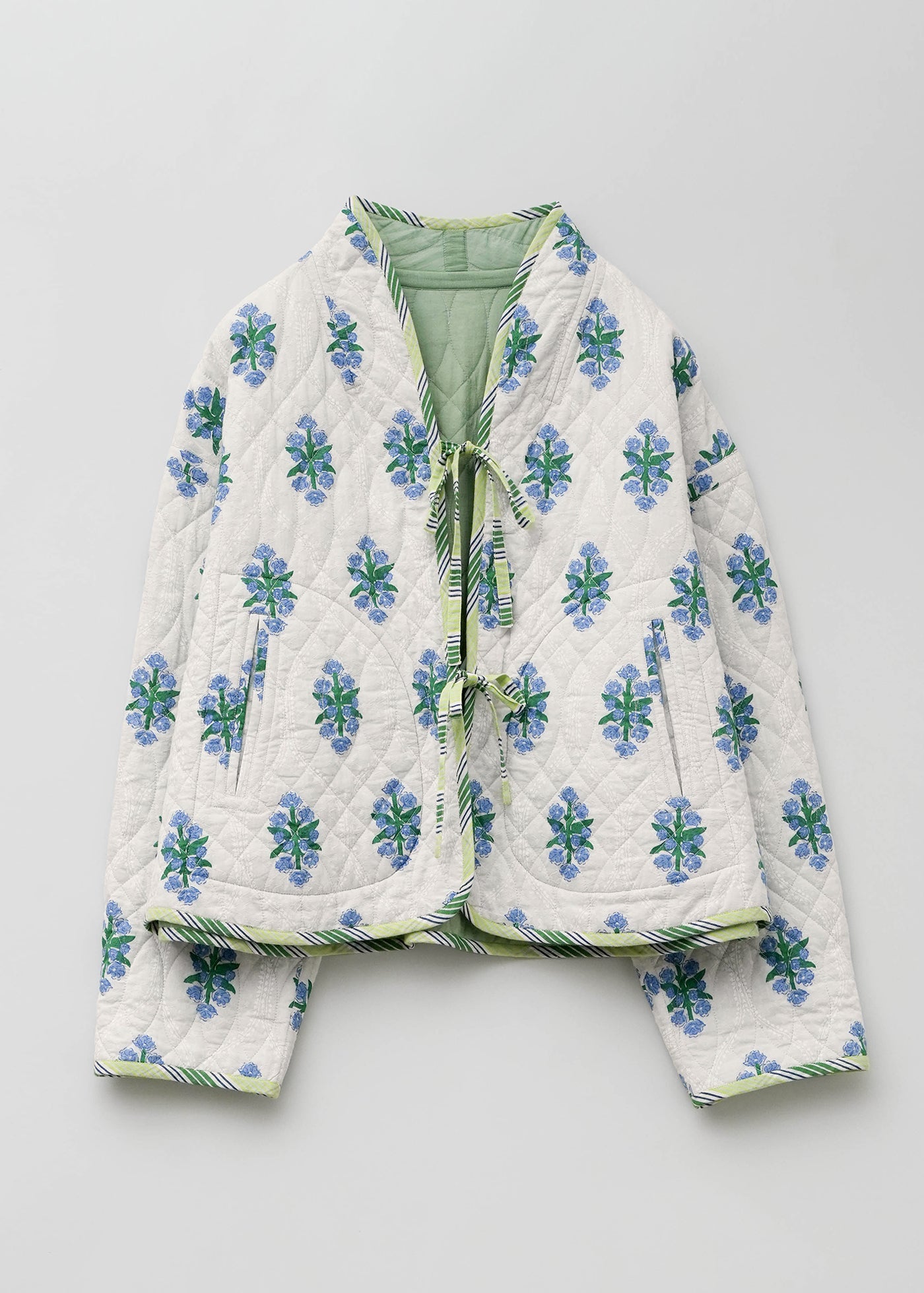 Cotton Jacquard Iberis Print Reversible Jacket