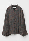 【10月上旬お届け予定】Rayon Jacquard Abstract Paisley Print China Jacket