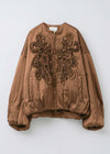 【9月下旬お届け予定】Poly Dupion Frill Embroidery Blouson