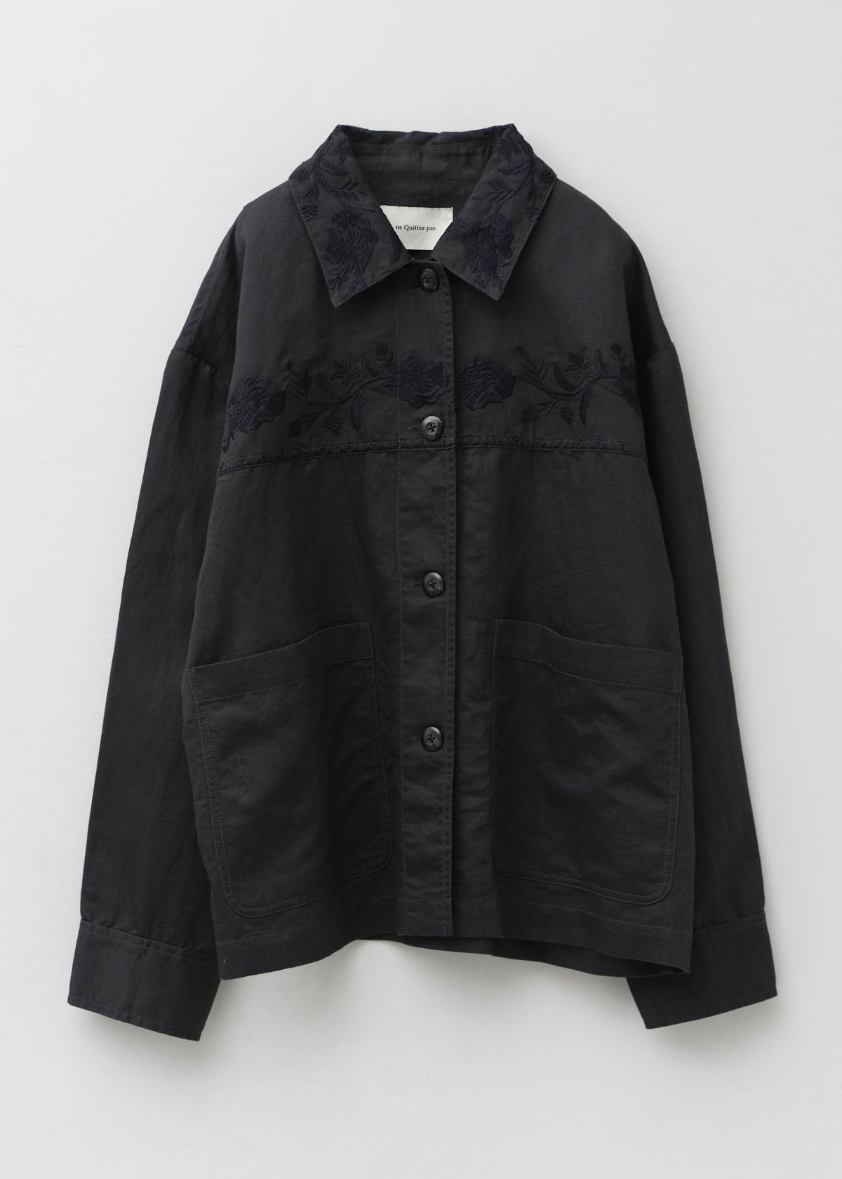 Cotton Linen Twill Embroidery Jacket