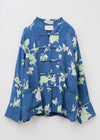 【10/7 10時発売】Rayon Jacquard Rose Print China Jacket