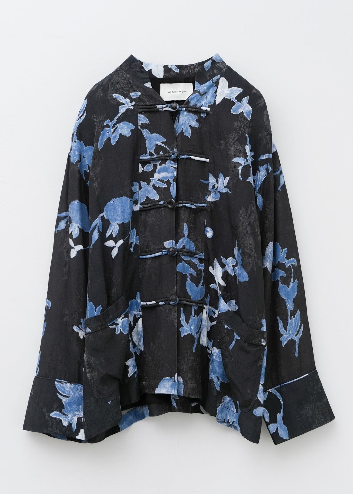 【10/7 10時発売】Rayon Jacquard Rose Print China Jacket