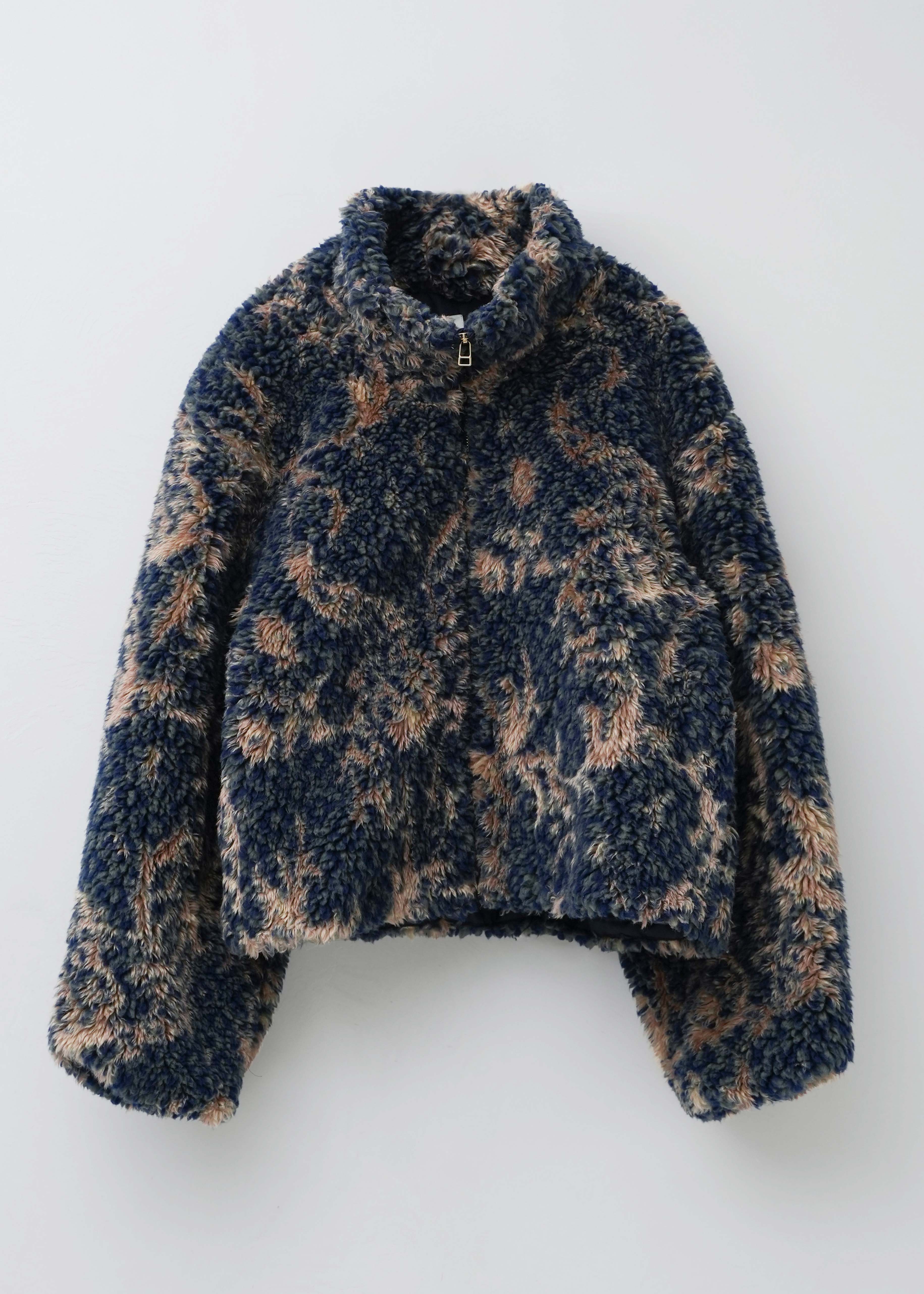 【11月中旬お届け予定】Abstract Paisley Boa Blouson