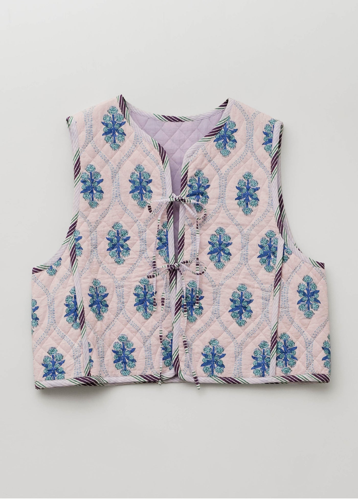 Cotton Jacquard Iberis Print Reversible Vest