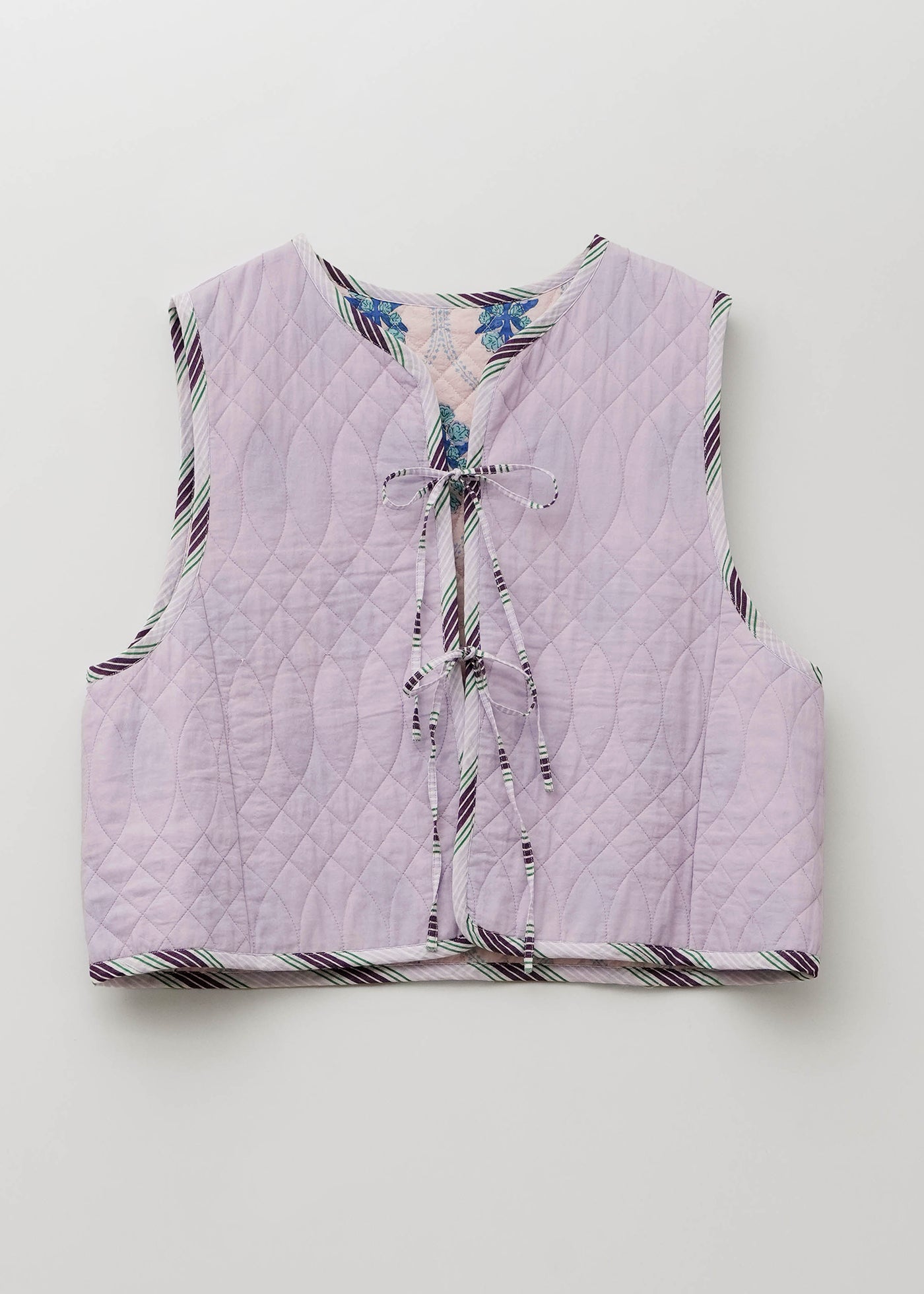 Cotton Jacquard Iberis Print Reversible Vest | Pasand by ne