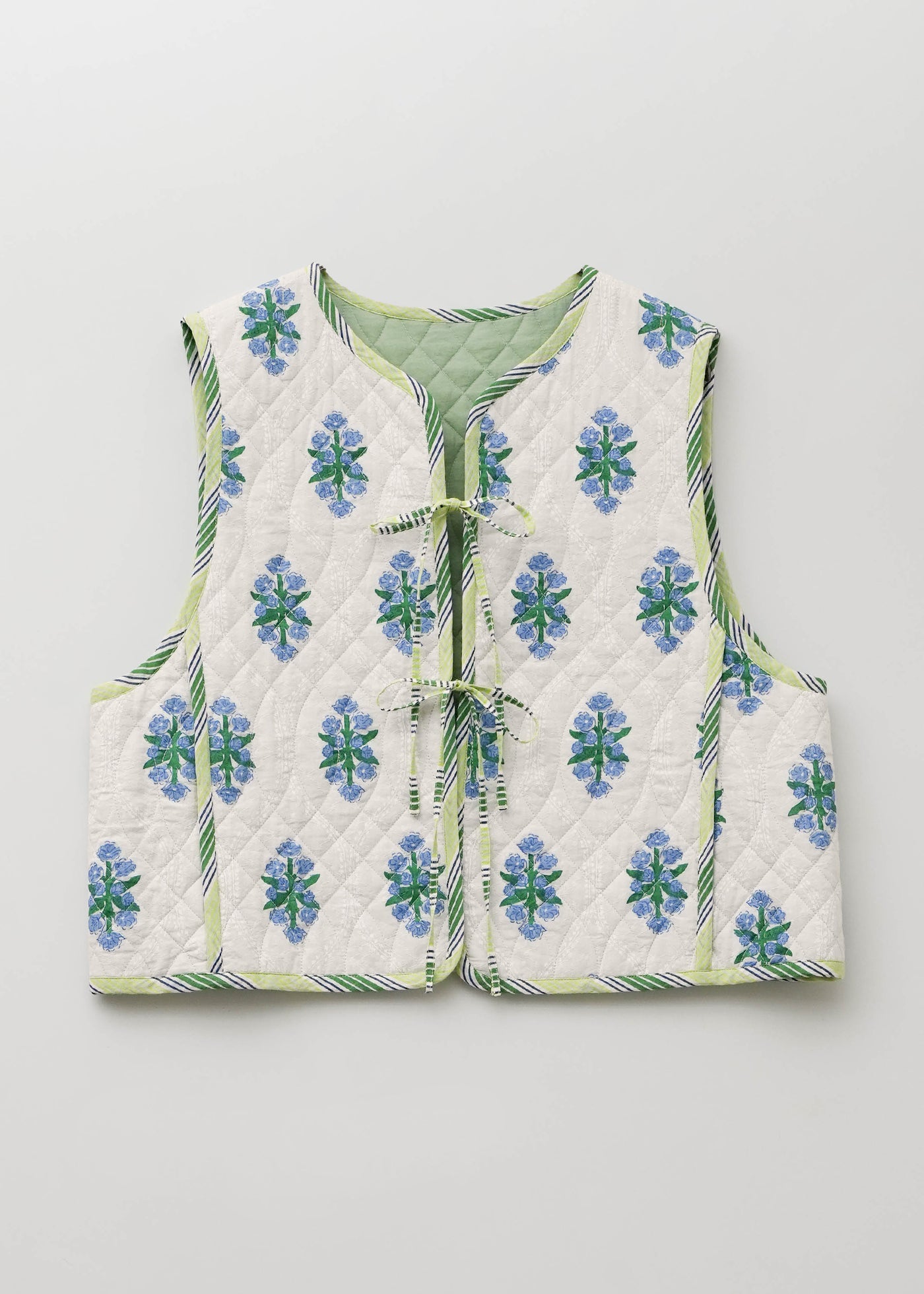 Cotton Jacquard Iberis Print Reversible Vest