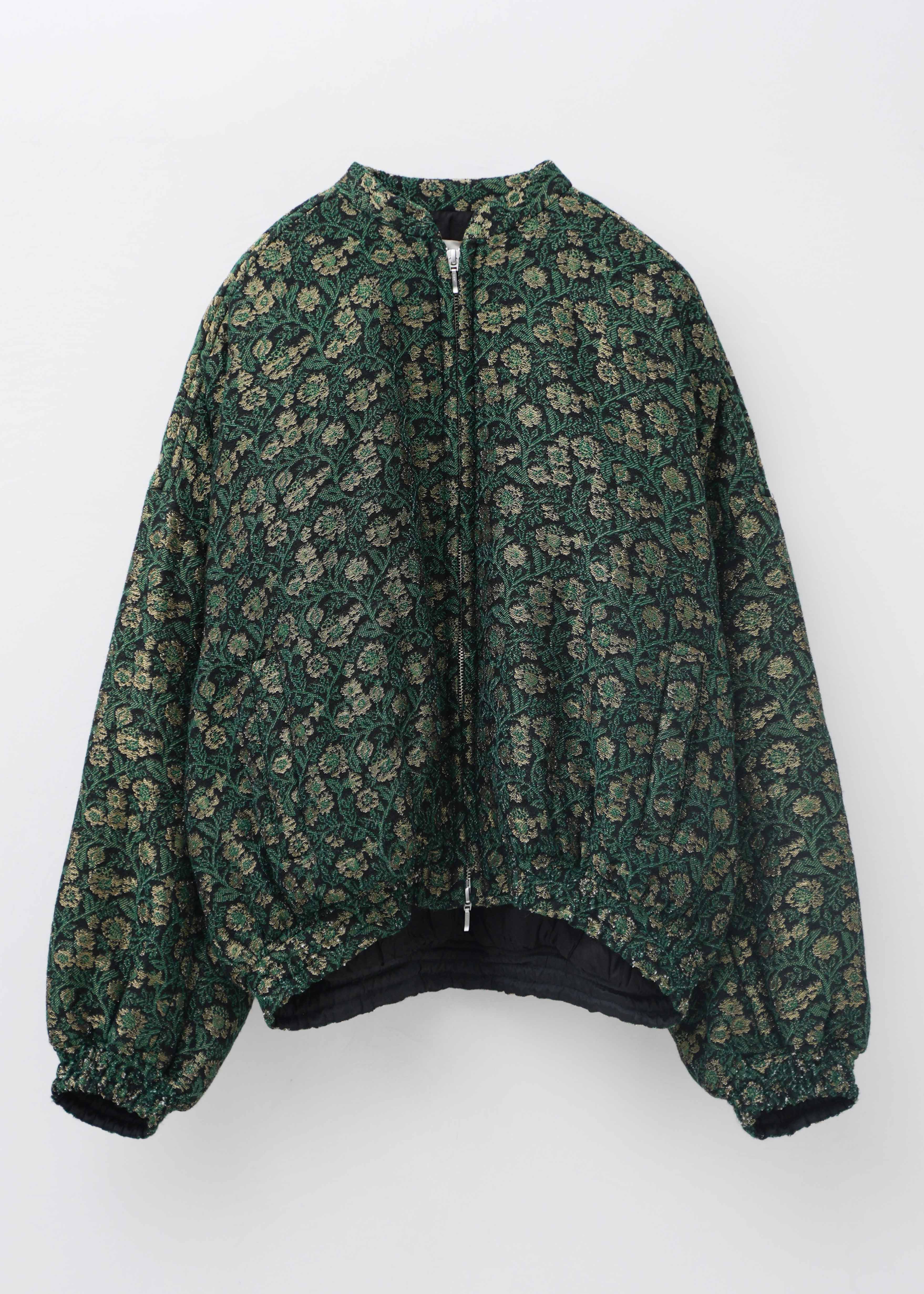 【10月中旬お届け予定】Wool Lurex Flower Jacquard Blouson