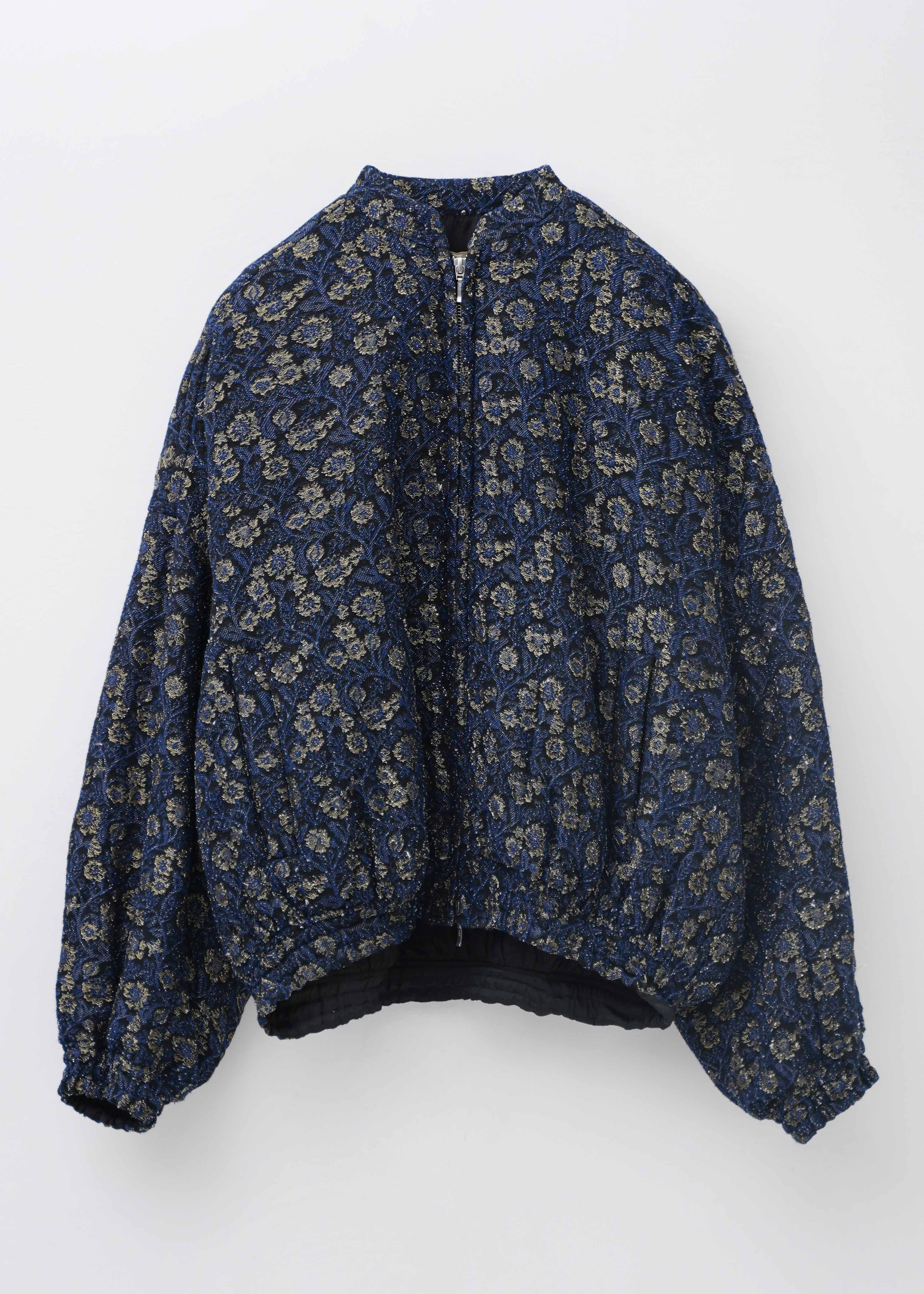 【10月中旬お届け予定】Wool Lurex Flower Jacquard Blouson
