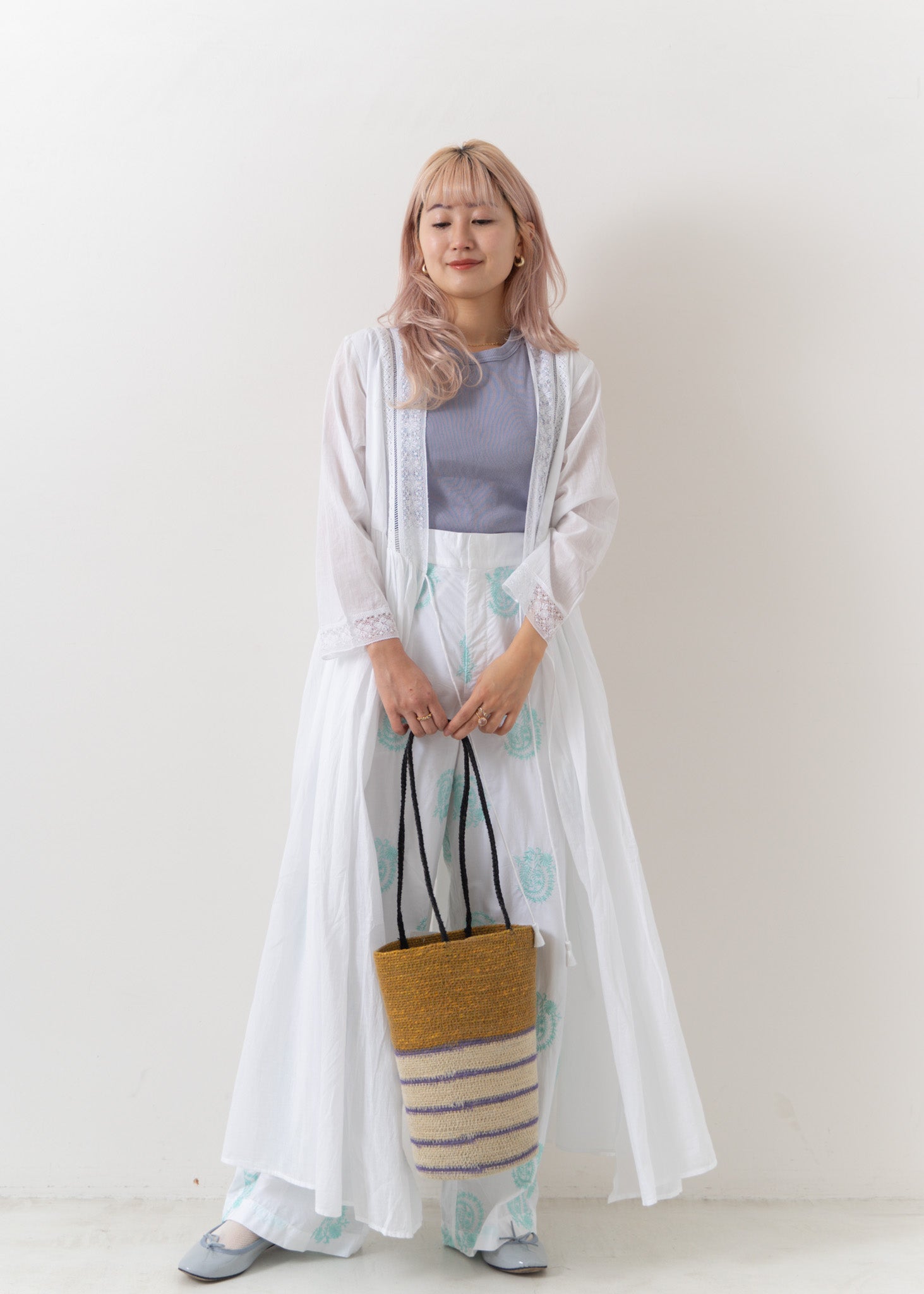 Cotton Voile Lace Gown | Pasand by ne Quittez pas | パサンドバイ 