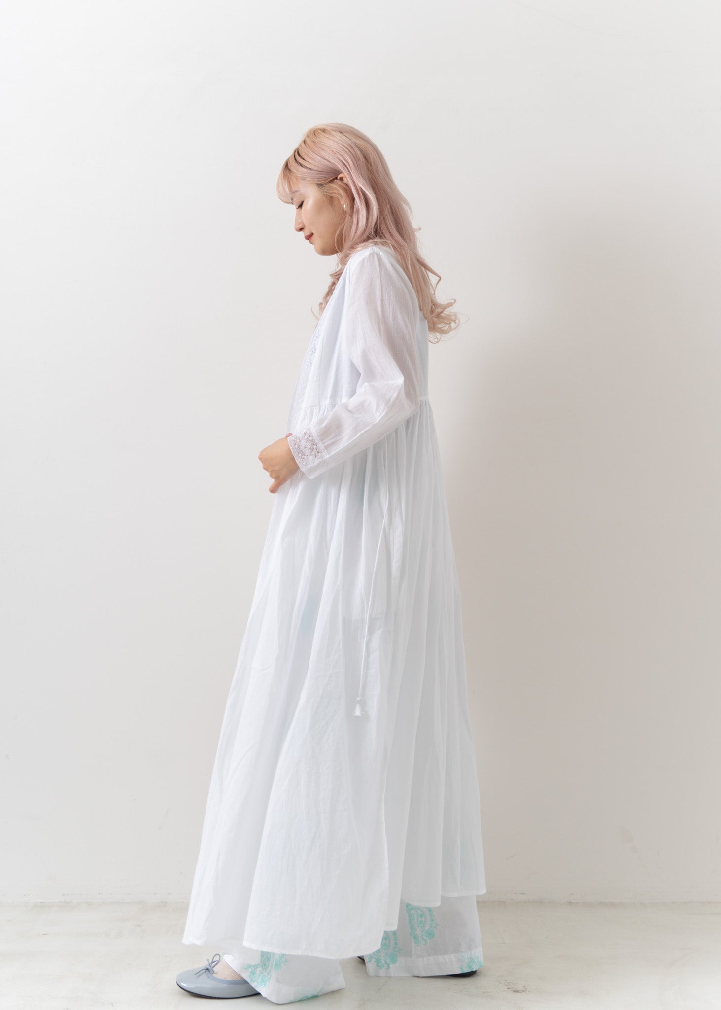 Cotton Voile Lace Gown | Pasand by ne Quittez pas | パサンドバイ