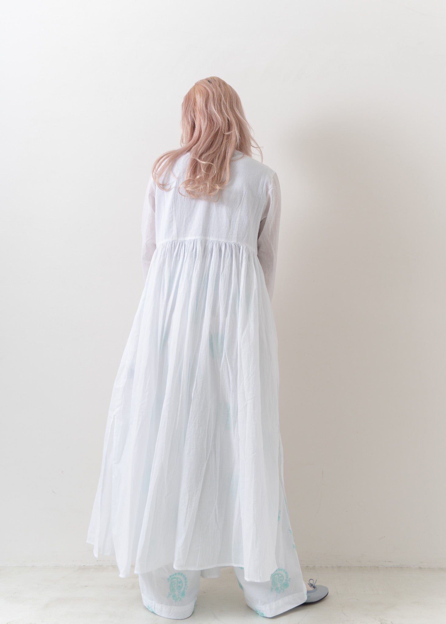 Cotton Voile Lace Gown