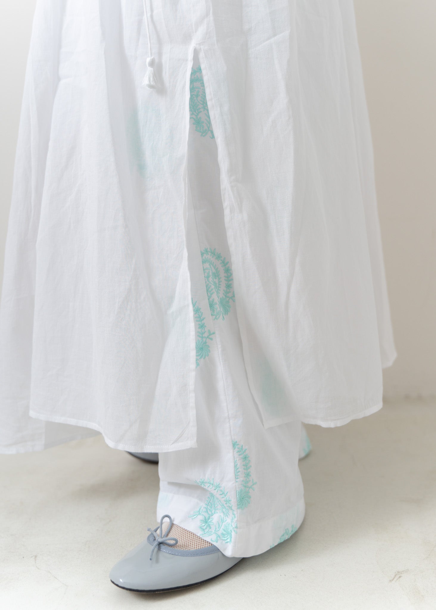 Cotton Voile Lace Gown