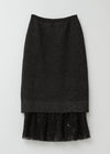 Wool Cashmere Lurex Knit Skirt