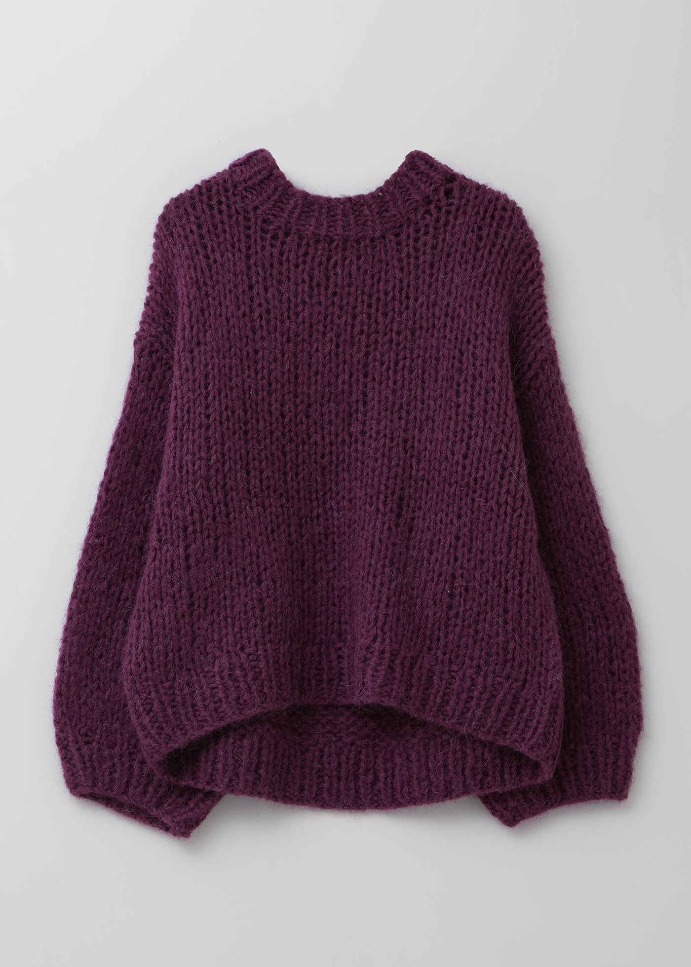 Mohair Mix Hand Knit Pullover