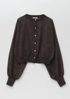 Ramie Mix Sheer Cardigan