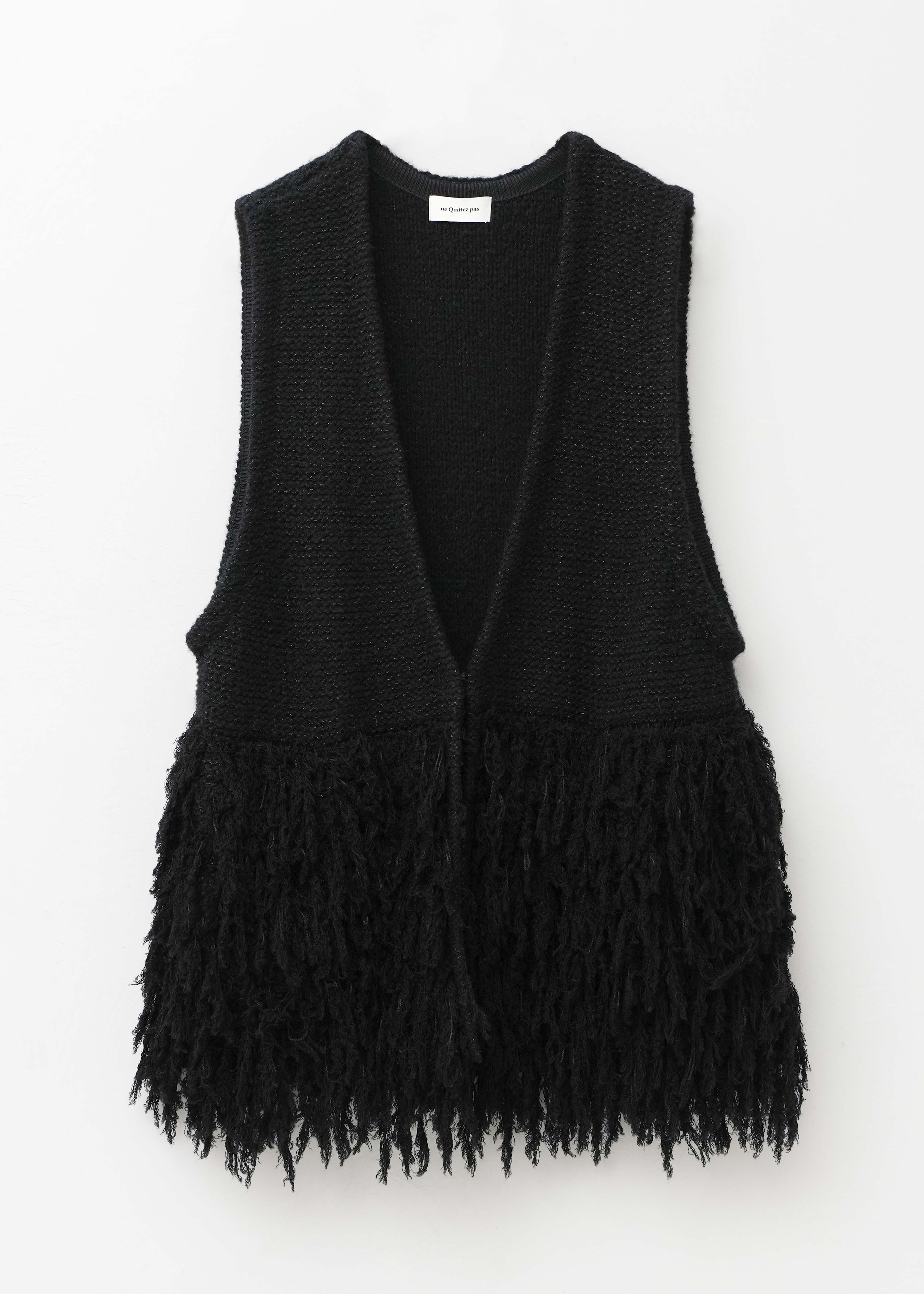 【8/5 10時発売】Wool Fringe Gilet
