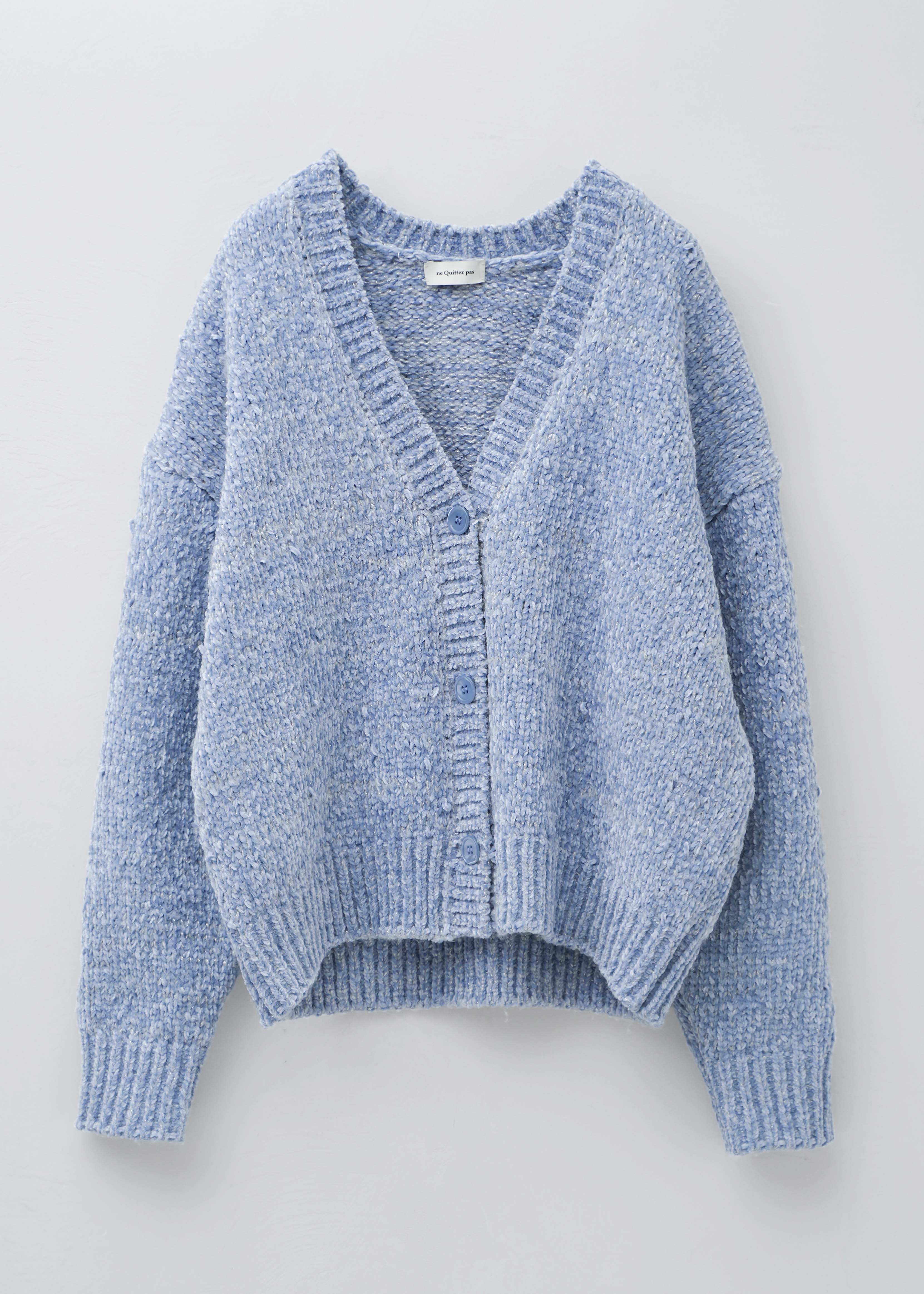 【10月中旬お届け予定】Mole Fur Lurex Knit Cardigan