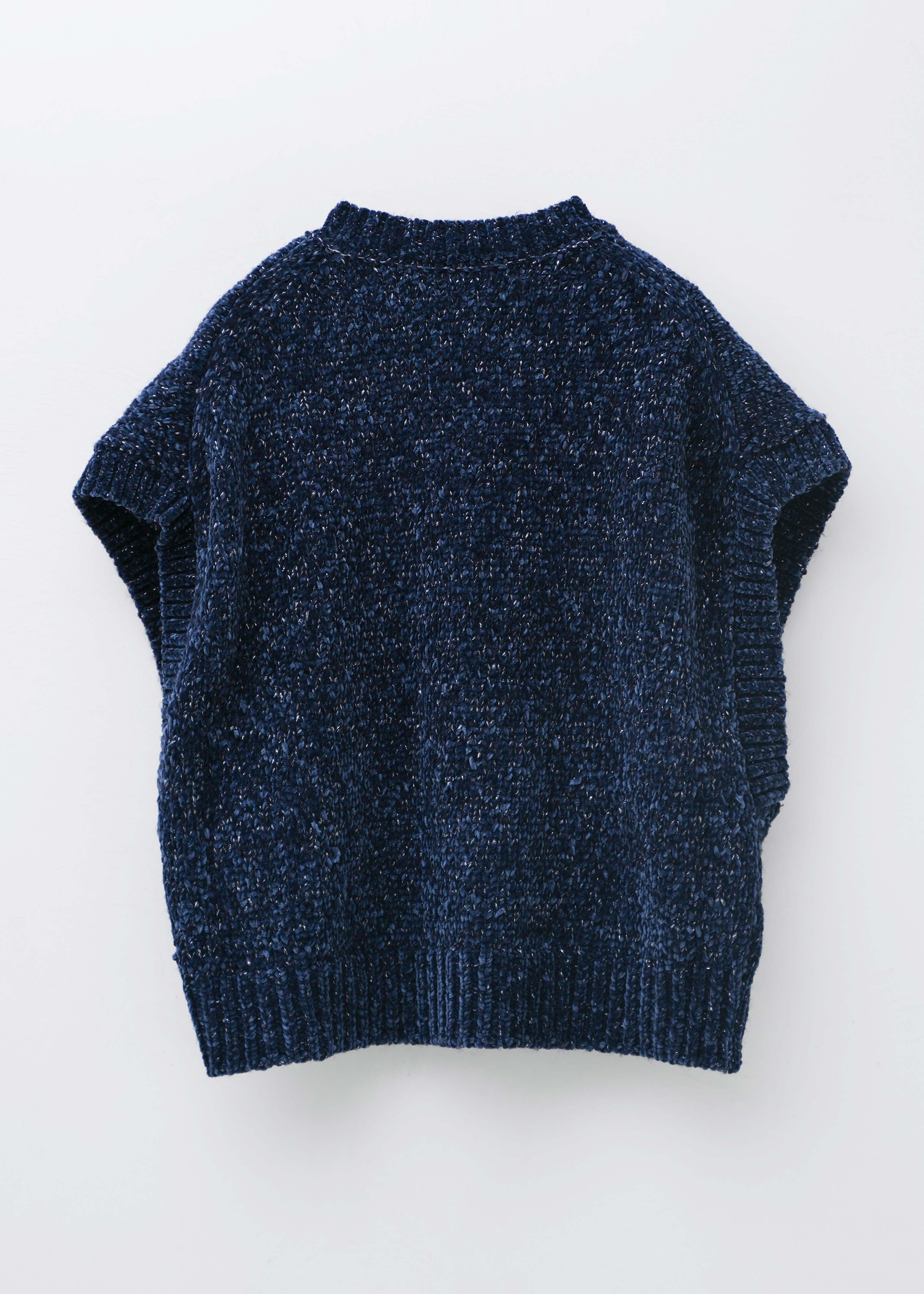 【10月中旬お届け予定】Mole Fur Lurex Knit Vest