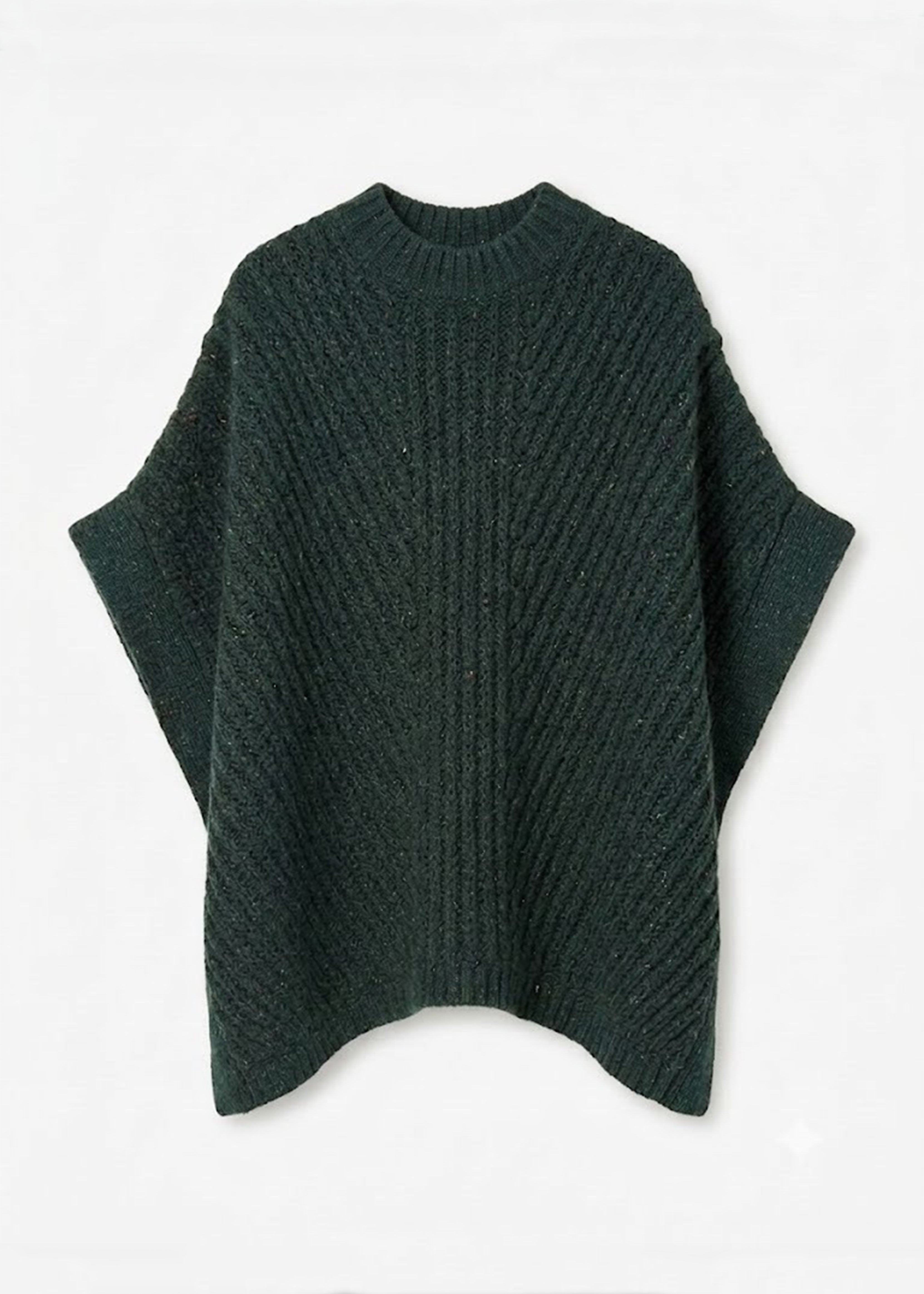 【10月中旬お届け予定】Alpaca Lurex Rib Knit Poncho