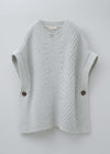 【10月中旬お届け予定】Alpaca Lurex Rib Knit Poncho
