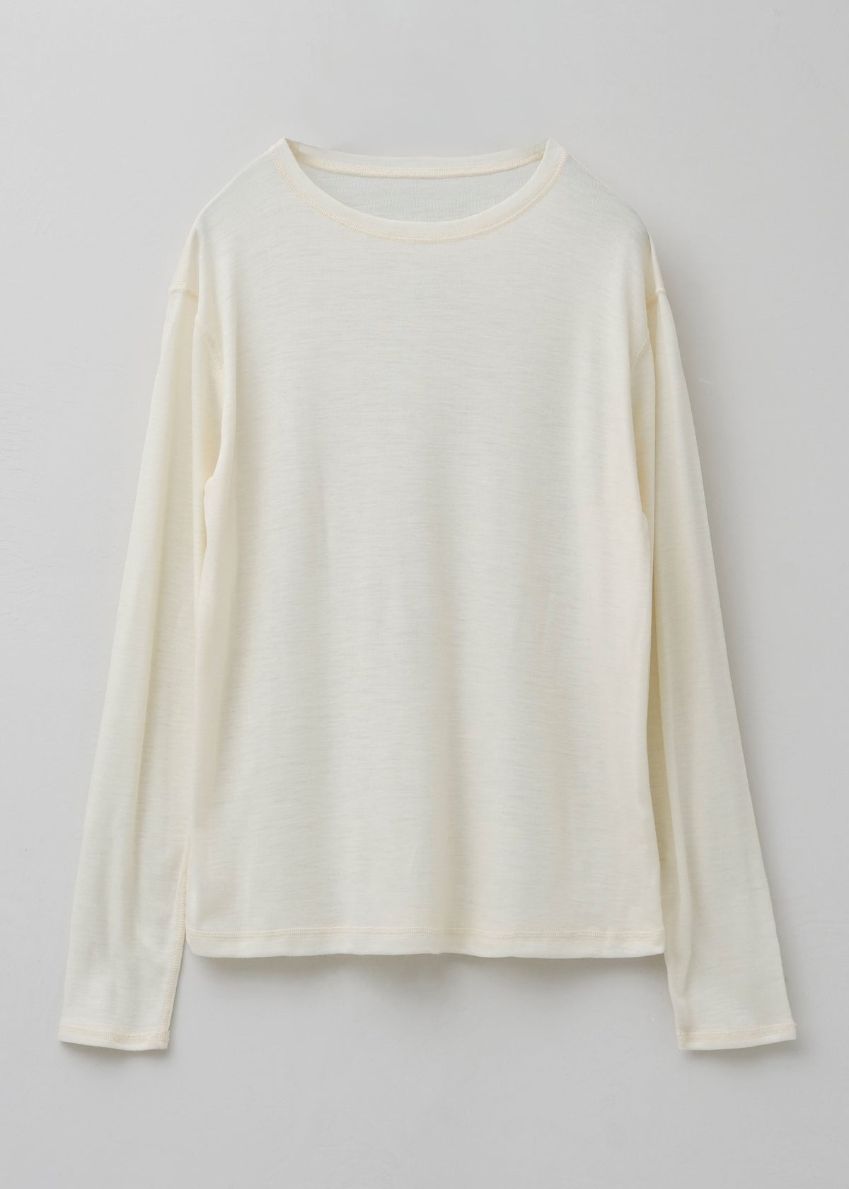 【9/24 10時発売】Wool Gauze Jersey Crew Neck Top