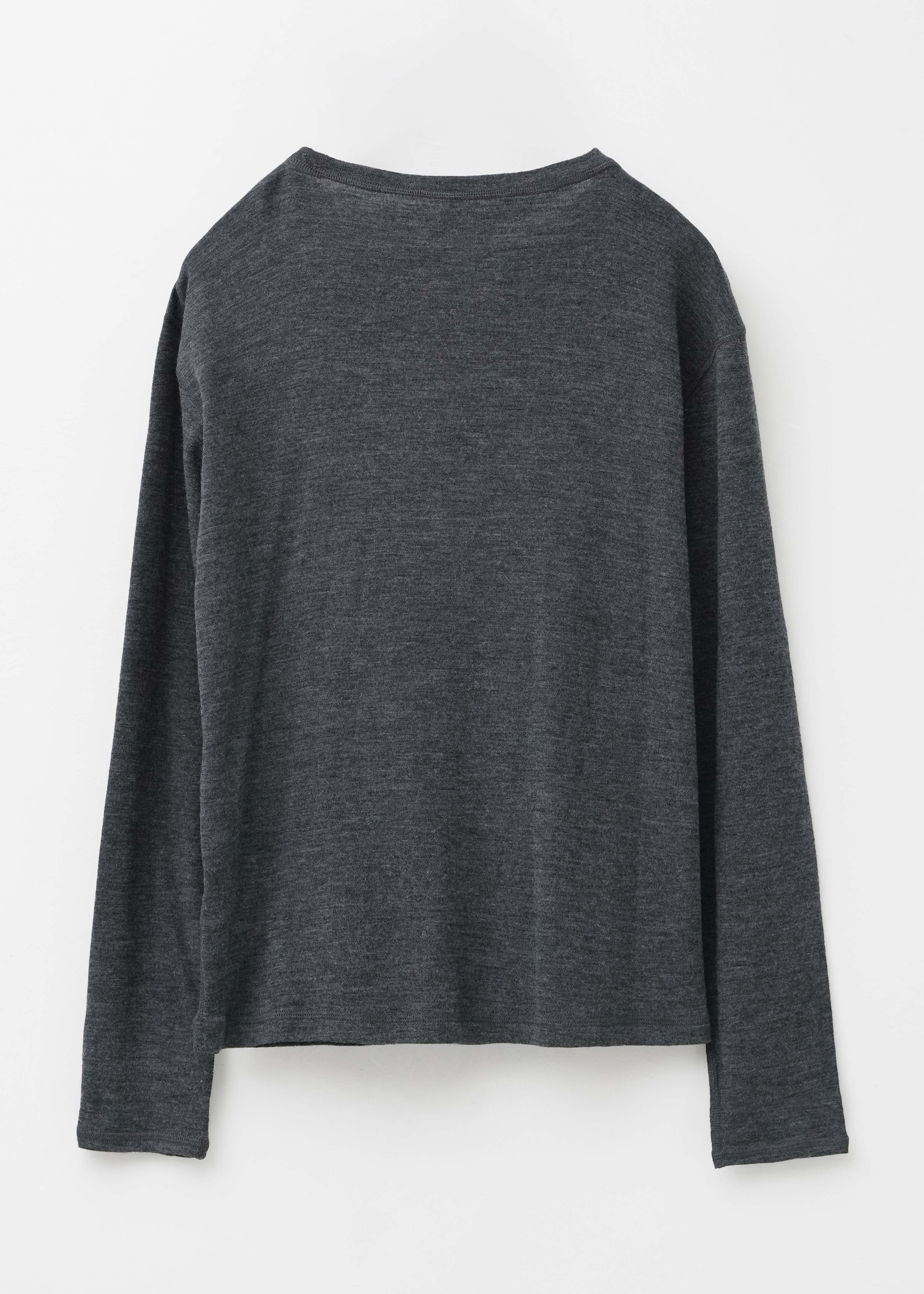 Wool Gauze Jersey Crew Neck Top | Pasand by ne Quittez pas