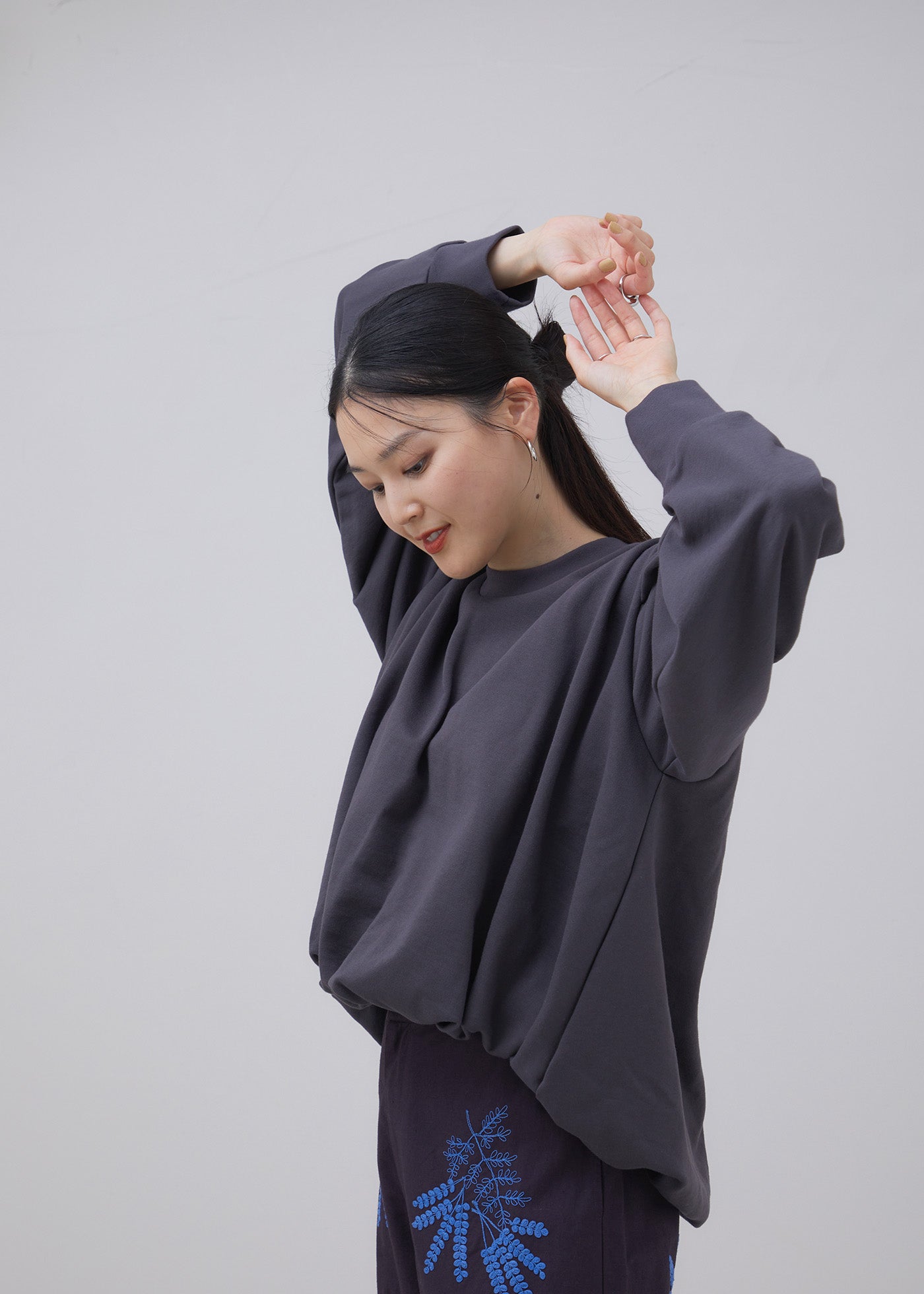 High Gauze Tuck Sweat Shirt | Pasand by ne Quittez pas | パサンドバイヌキテパ