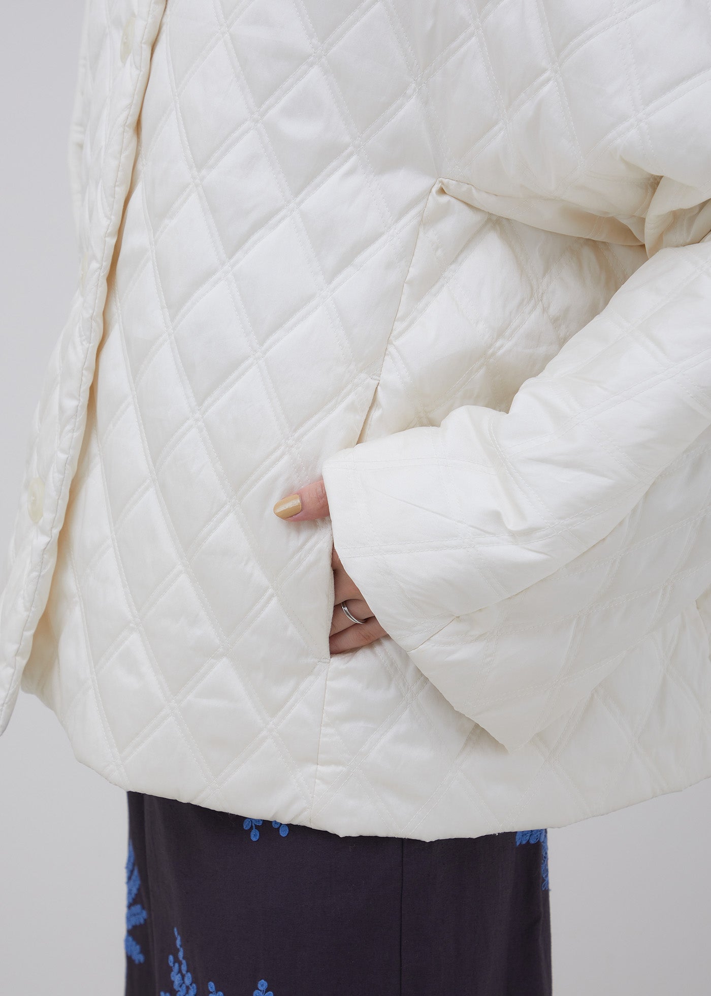 Poly Dupion Quilting Jacket | Pasand by ne Quittez pas | パサンドバイヌキテパ