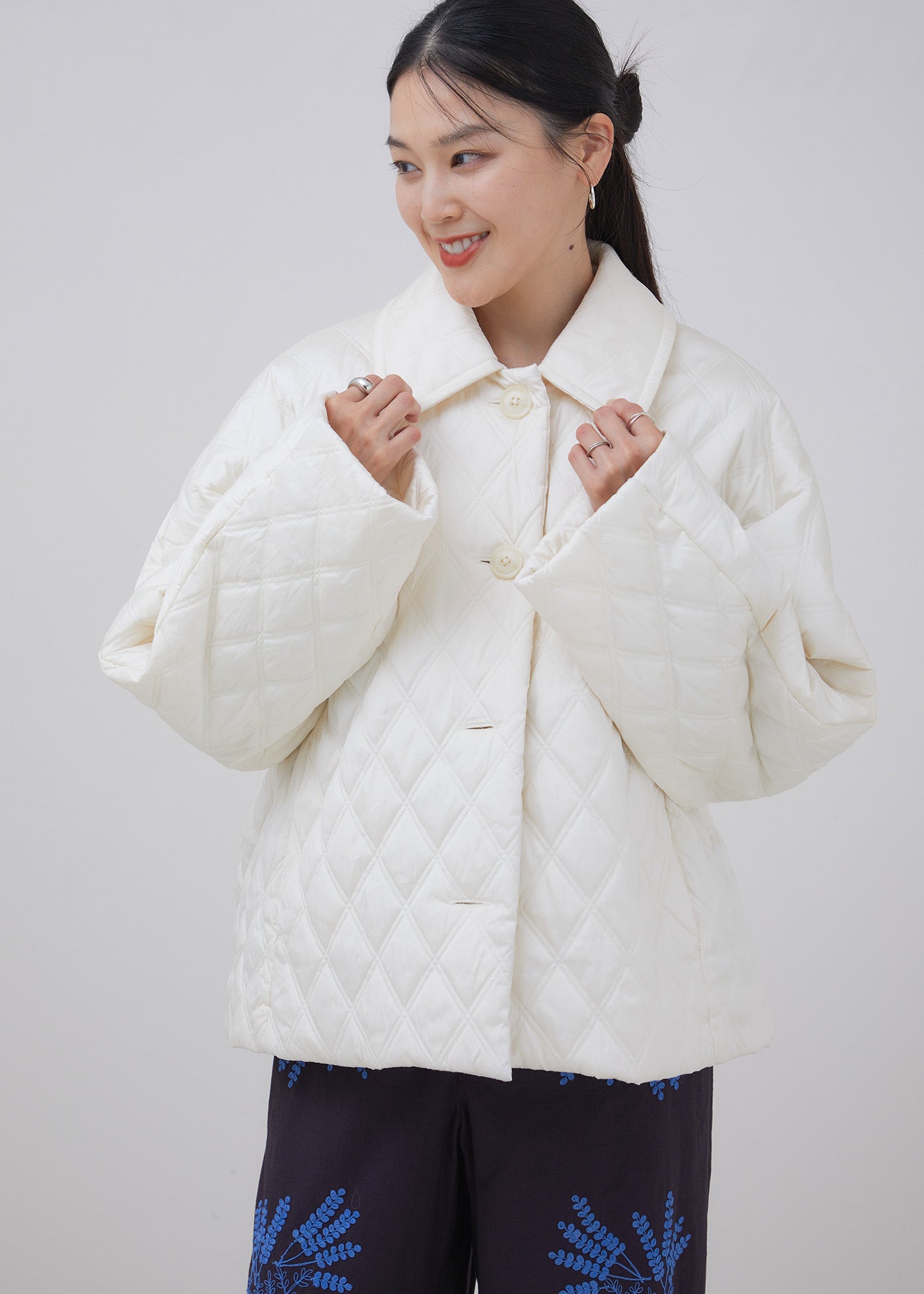 Poly Dupion Quilting Jacket | Pasand by ne Quittez pas | パサンドバイヌキテパ