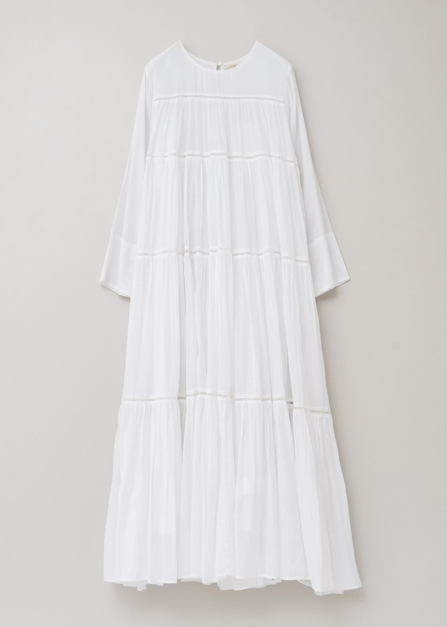 Cotton Voile Tiered Maxi Dress