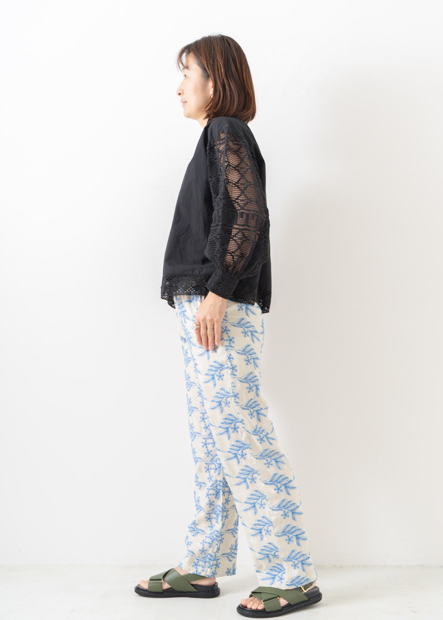 Geometric Lace Joint Top