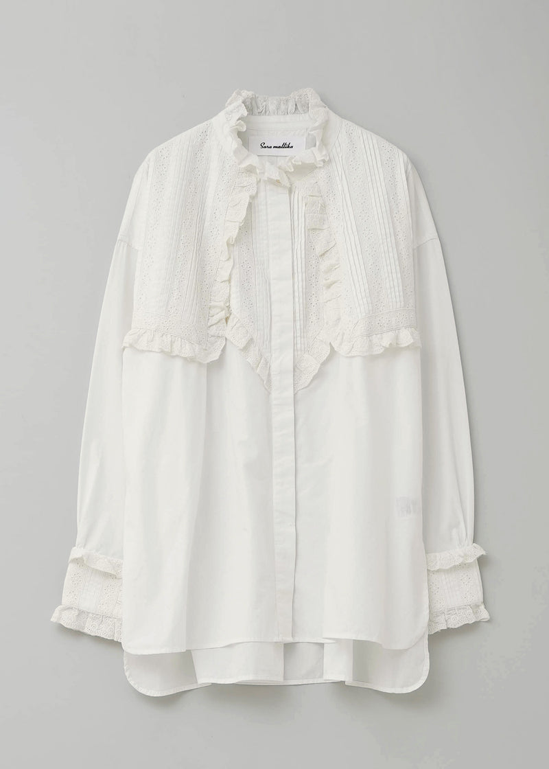 Cotton Pintuck Lace Blouse | Pasand by ne Quittez pas | パサン 