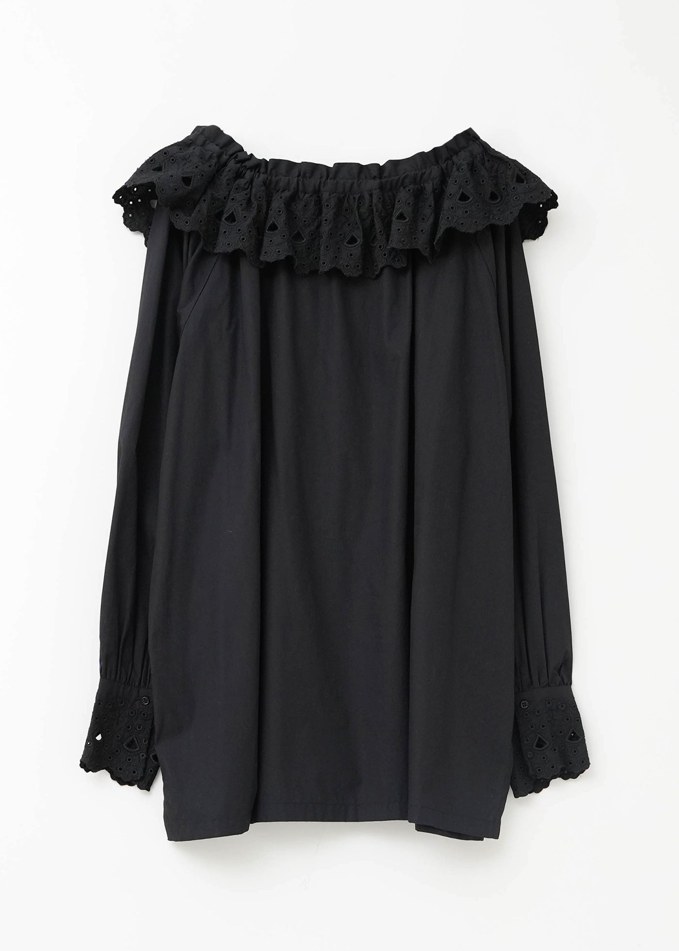 Cotton Scallop Collar Blouse