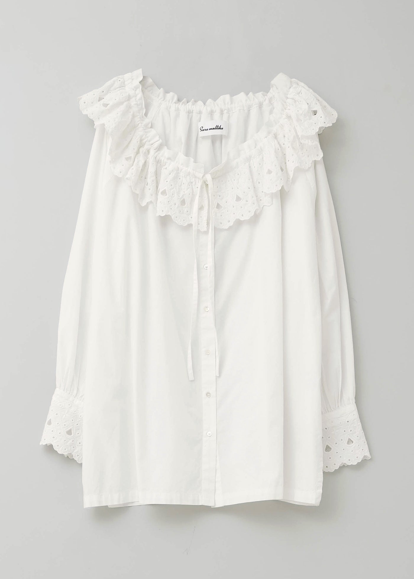 Cotton Scallop Collar Blouse