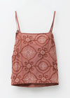 【9/24 10時発売】Satin Ribbon Embroidery Camisole Top