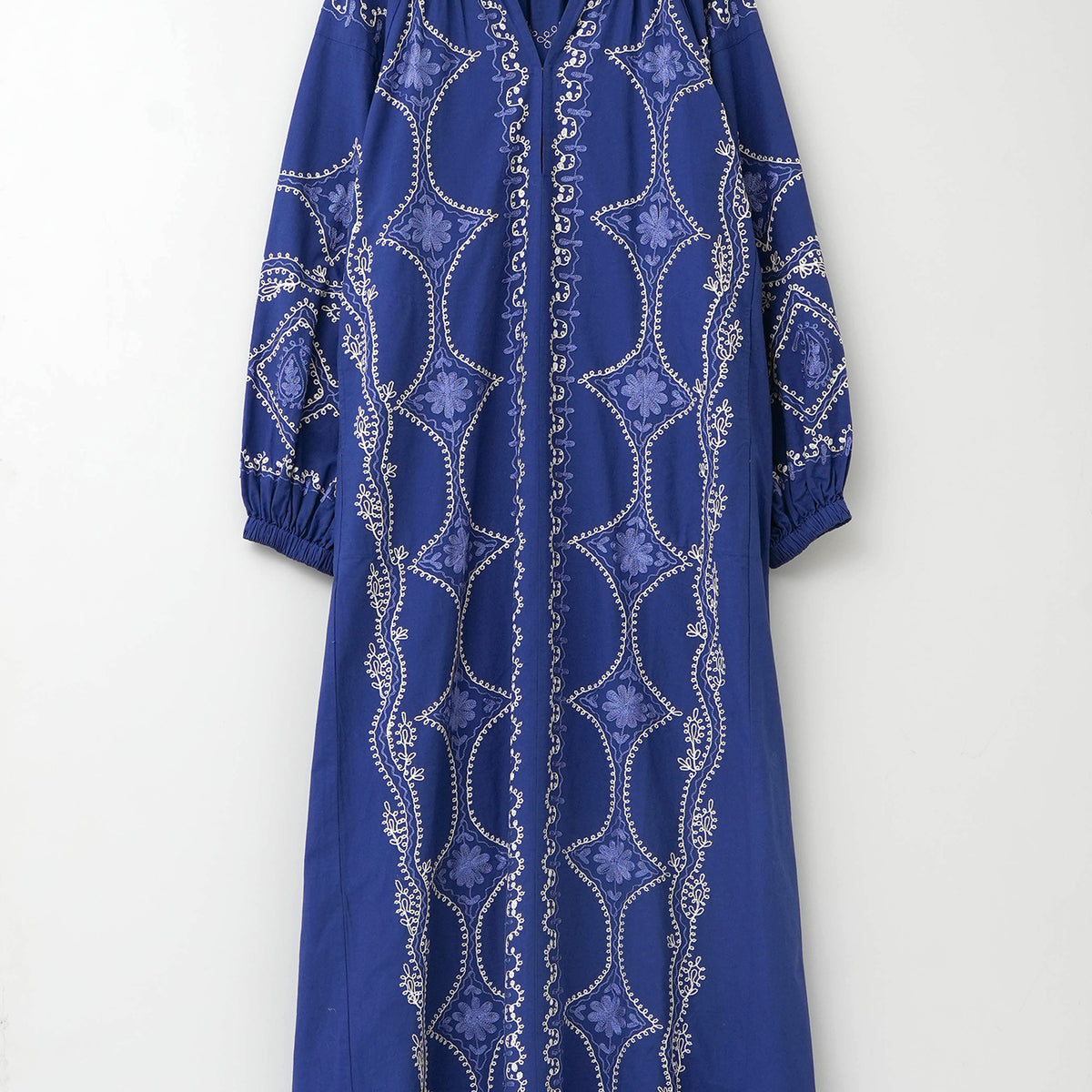 Cotton Linen Diamond Aari Embroidery Dress | Pasand by ne Quittez 