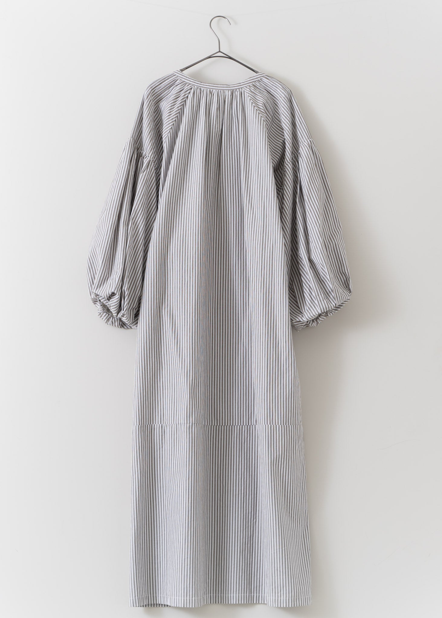 Cotton Stripe Volume Sleeve Dress | Pasand by ne Quittez pas ...